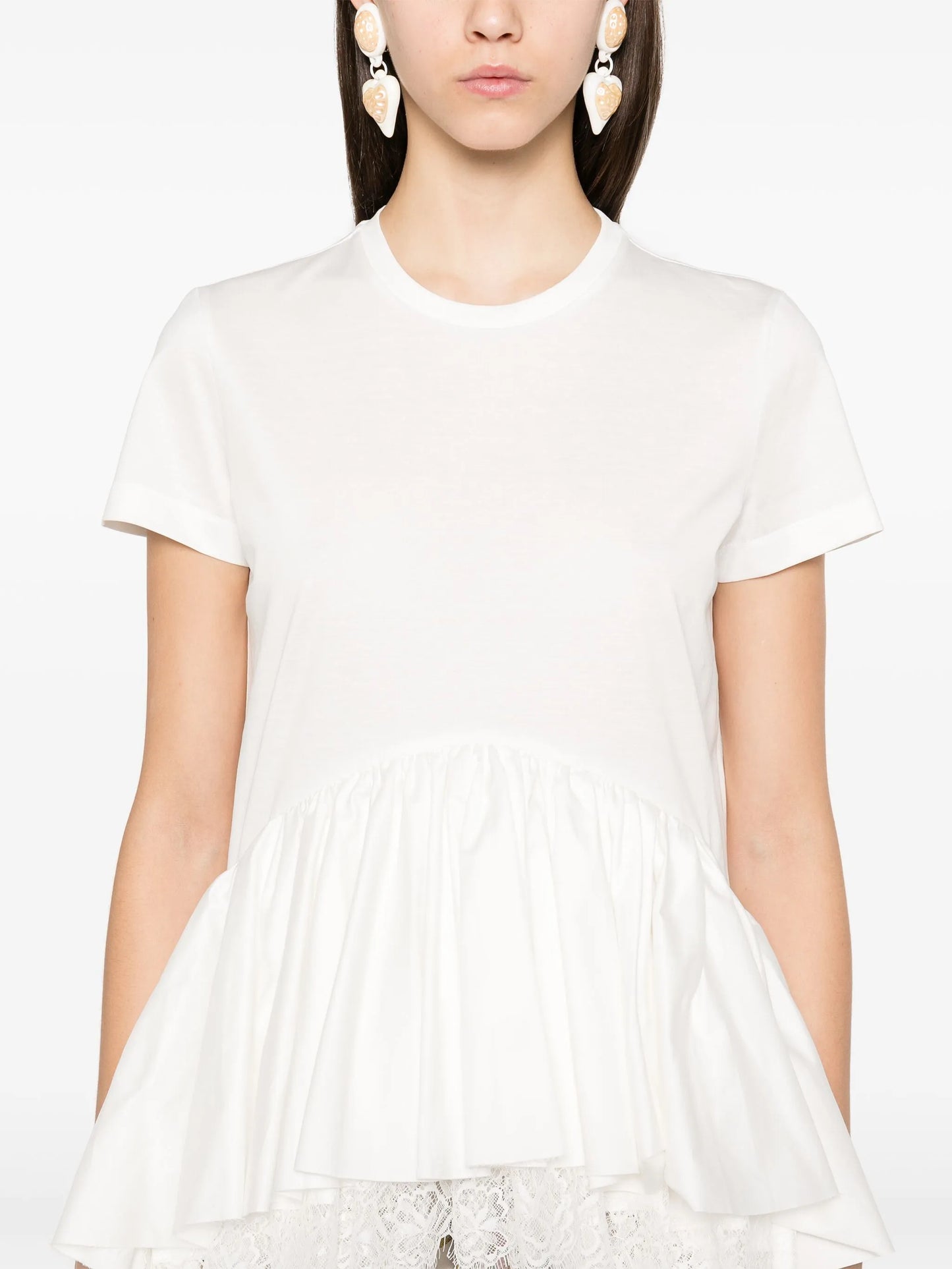 ruffled T-shirt