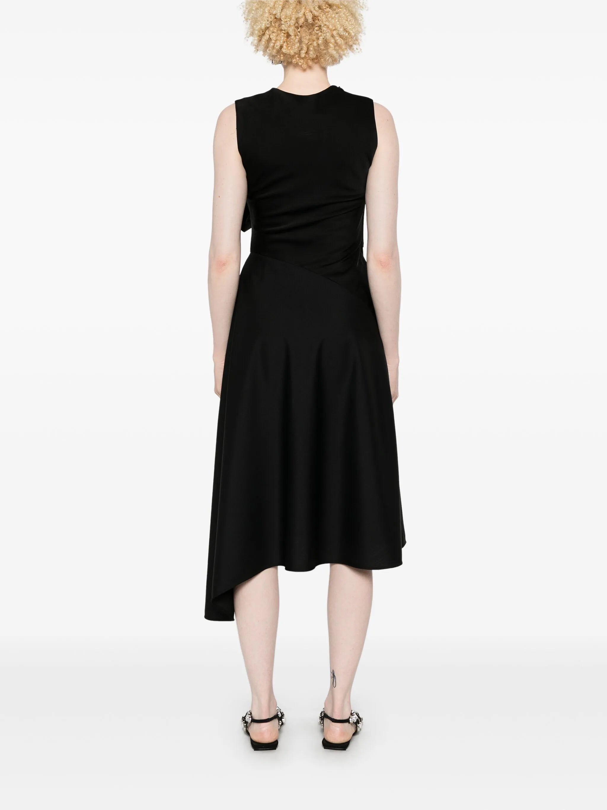 asymmetric midi dress