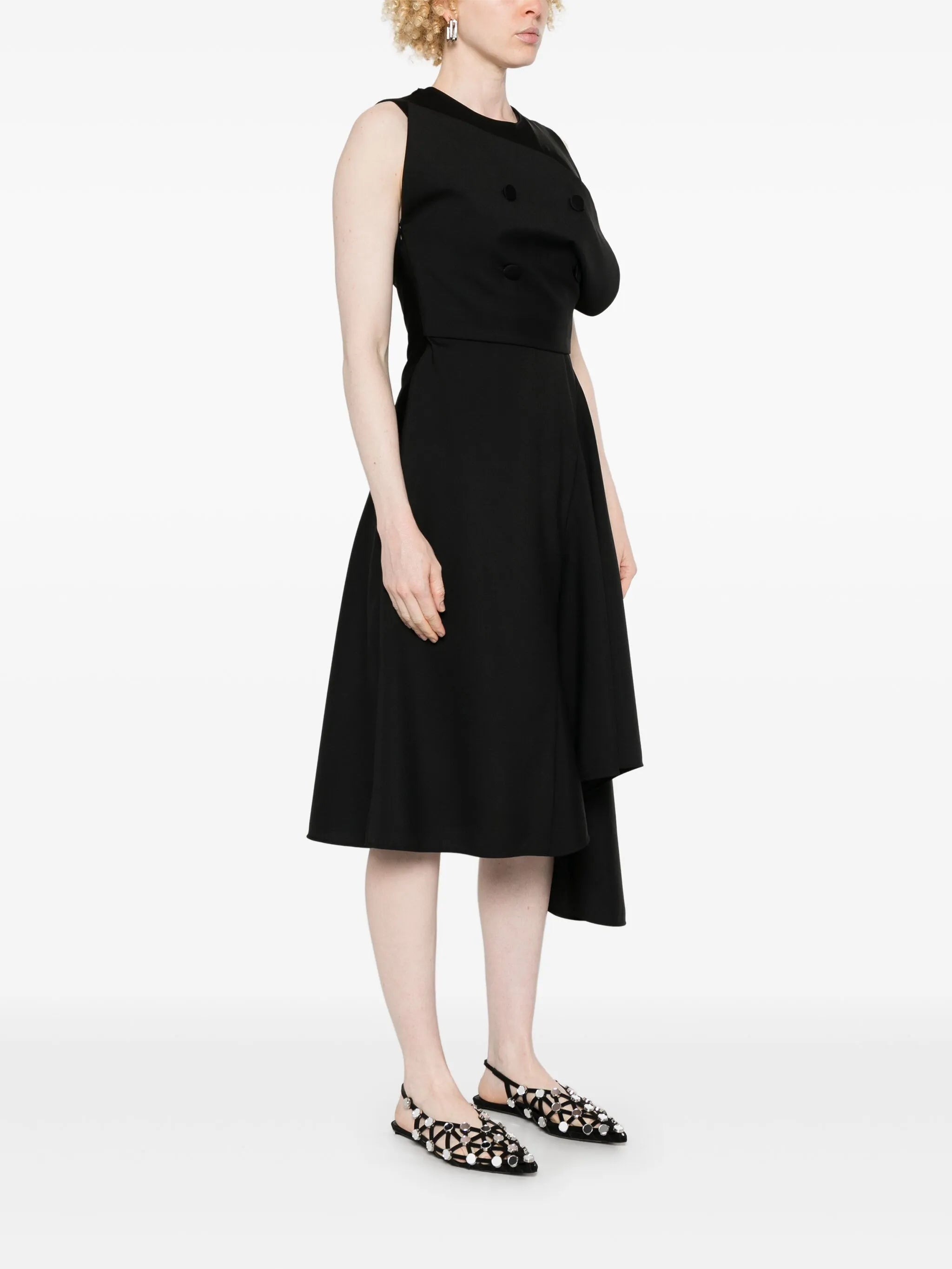 asymmetric midi dress