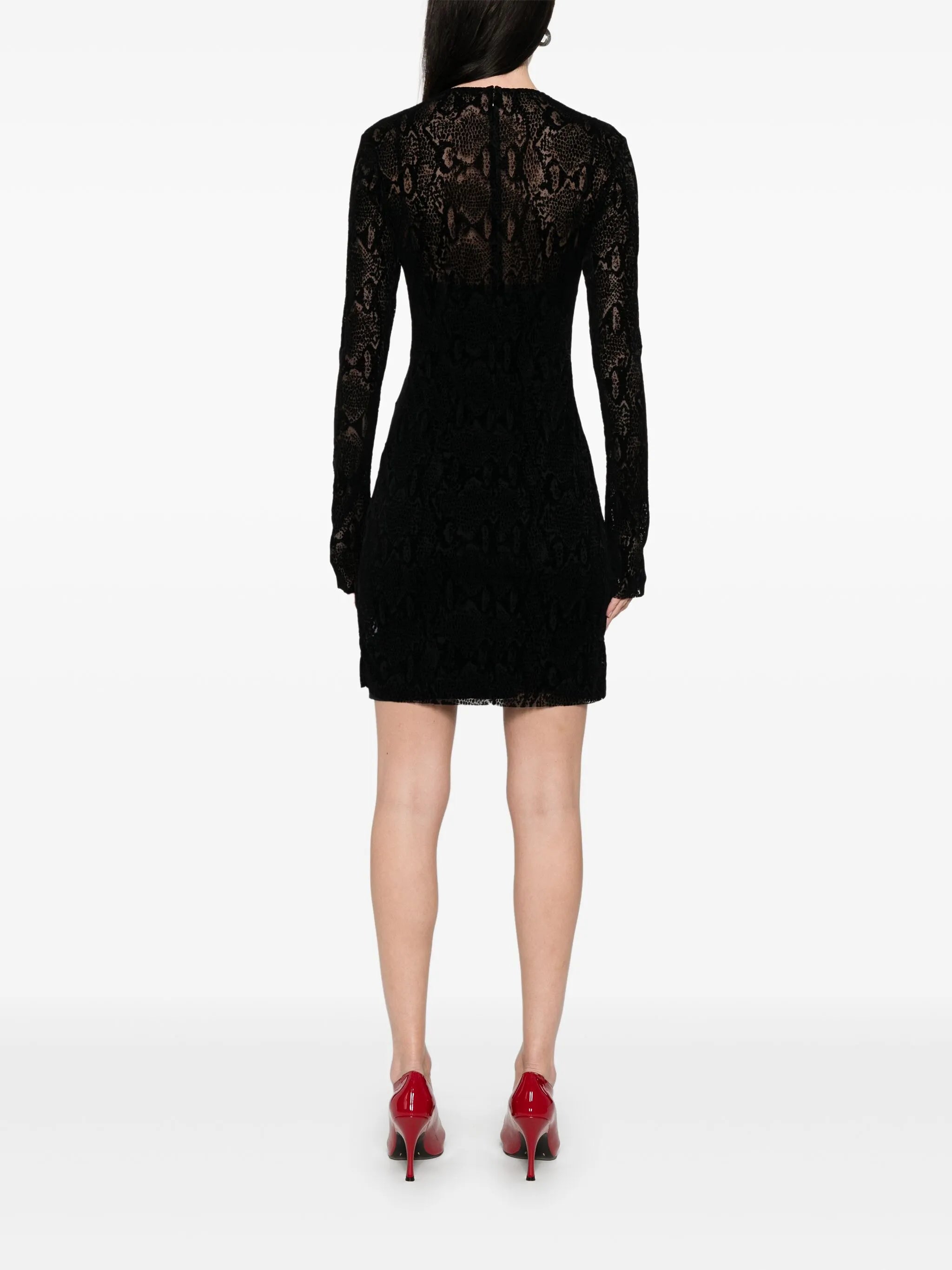 Dress in python print tulle with 4G detail