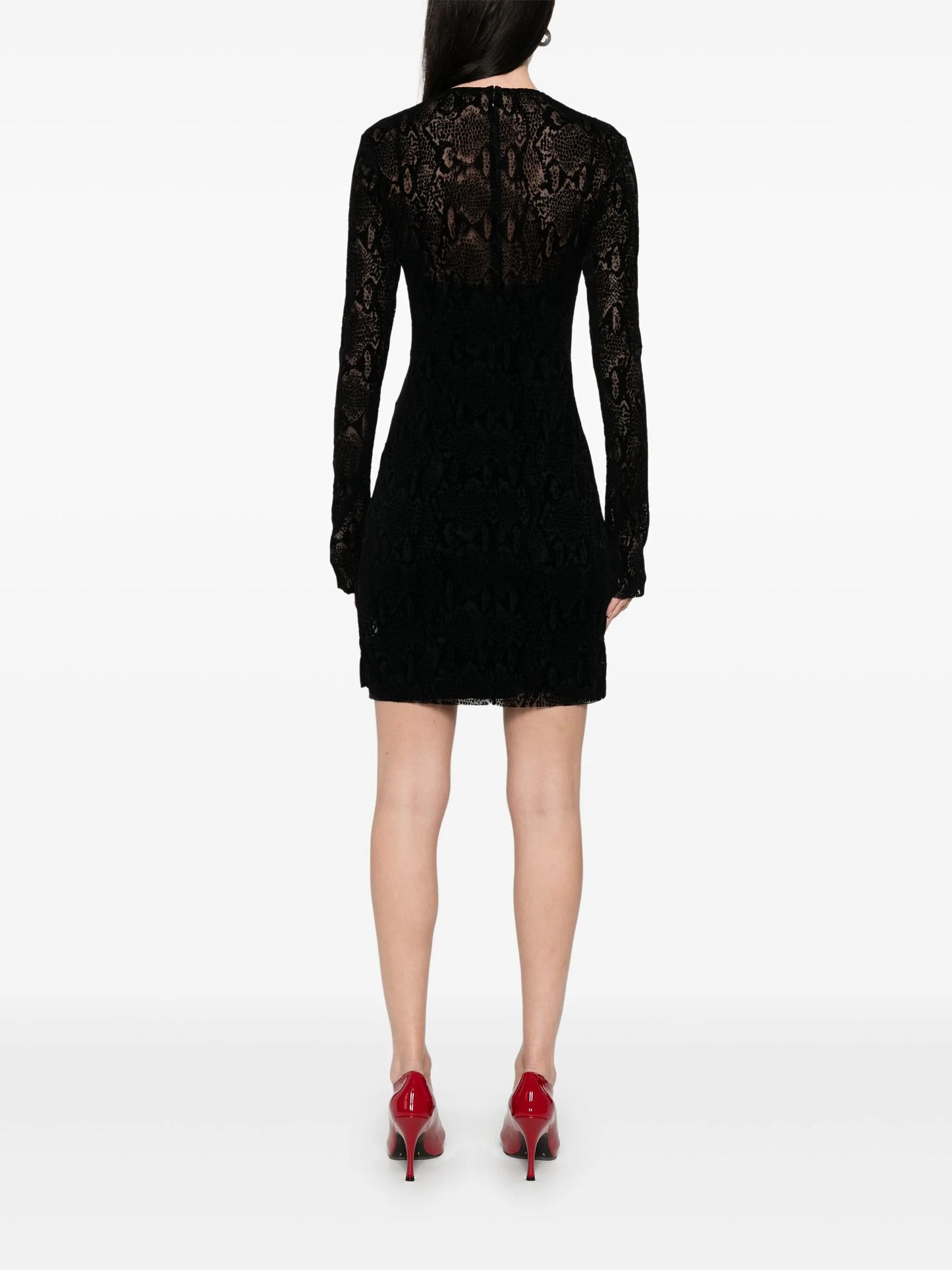 Dress in python print tulle with 4G detail