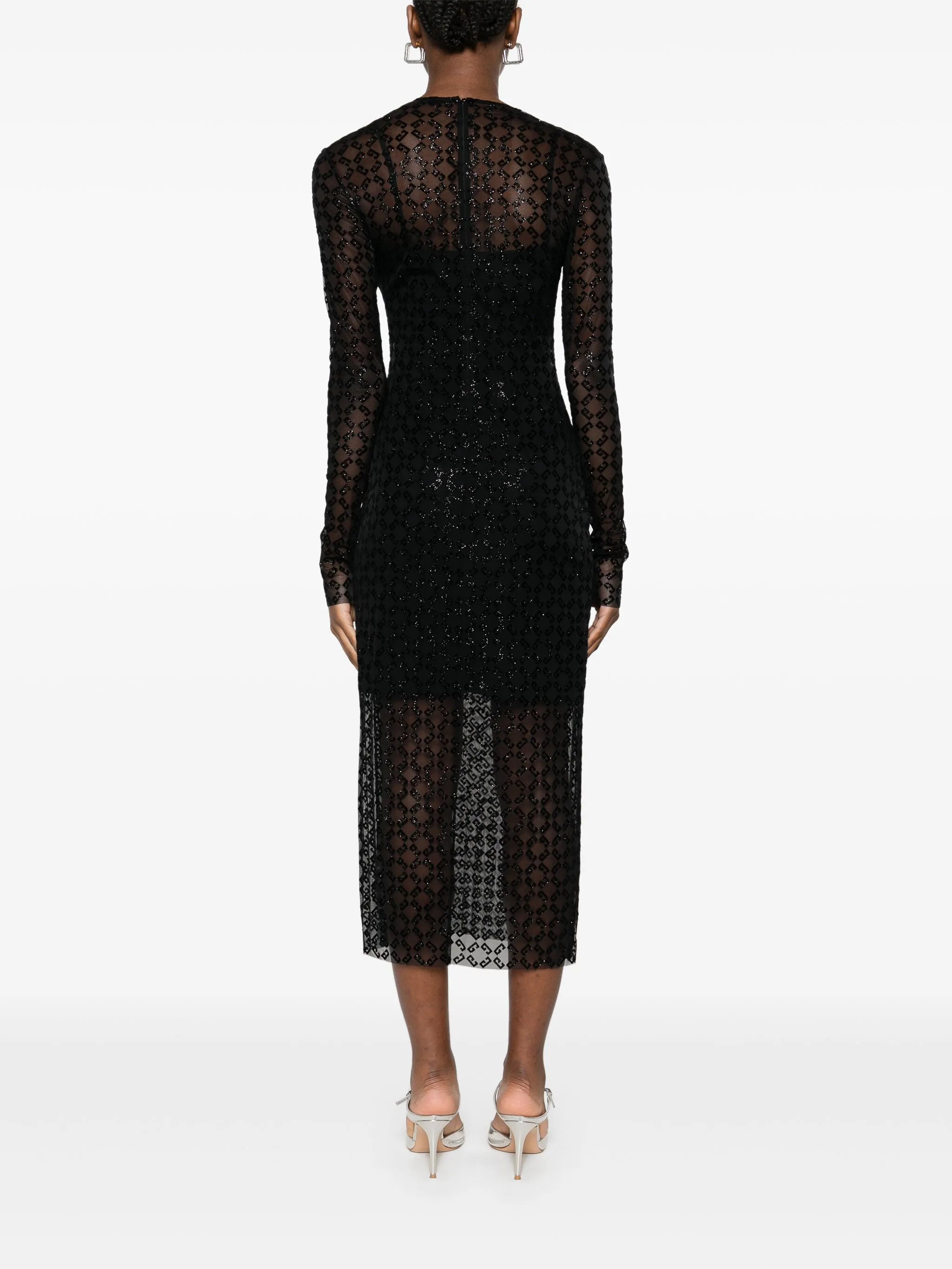 sheer midi dress