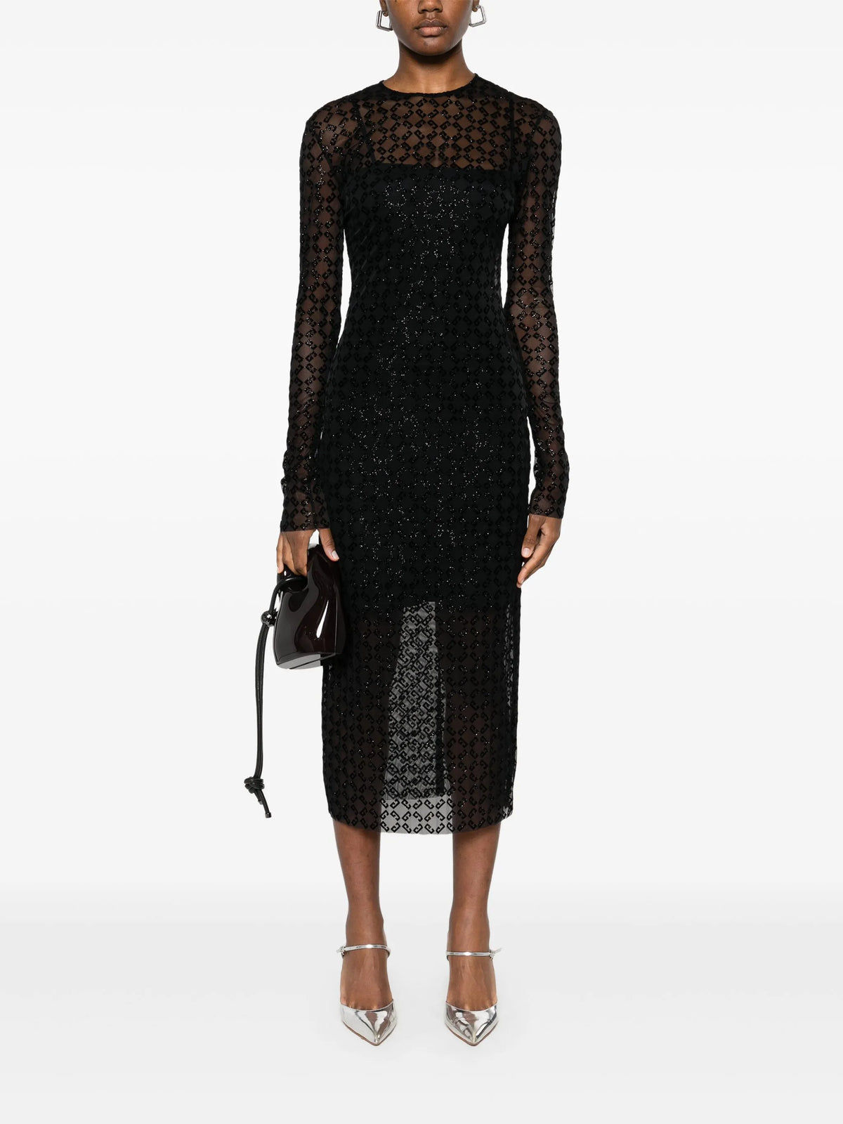 dress in shiny monogram 72 tulle