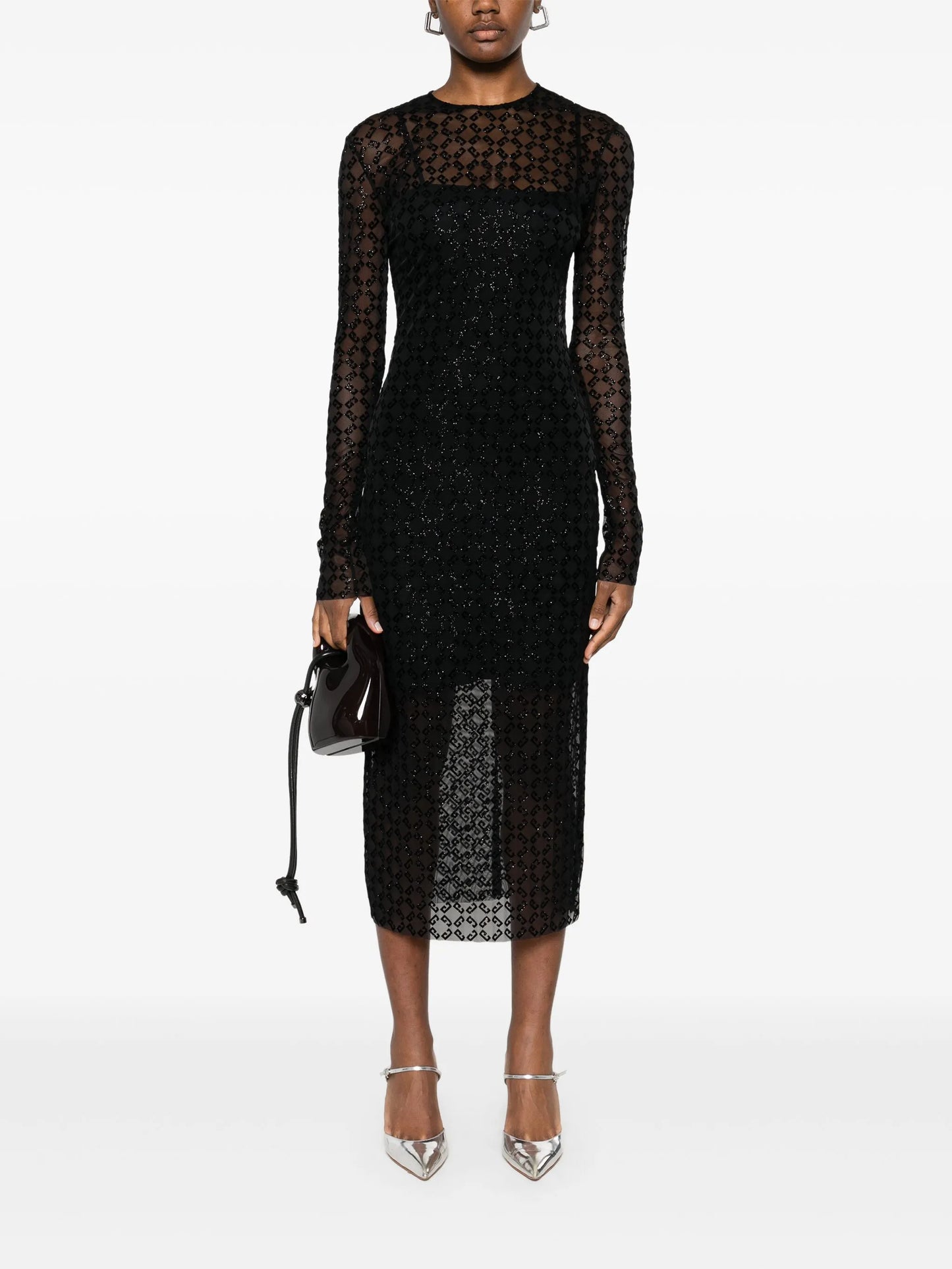 sheer midi dress