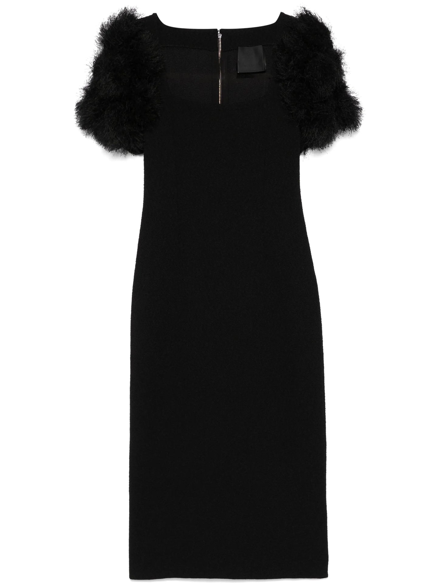 pompom-detail midi dress