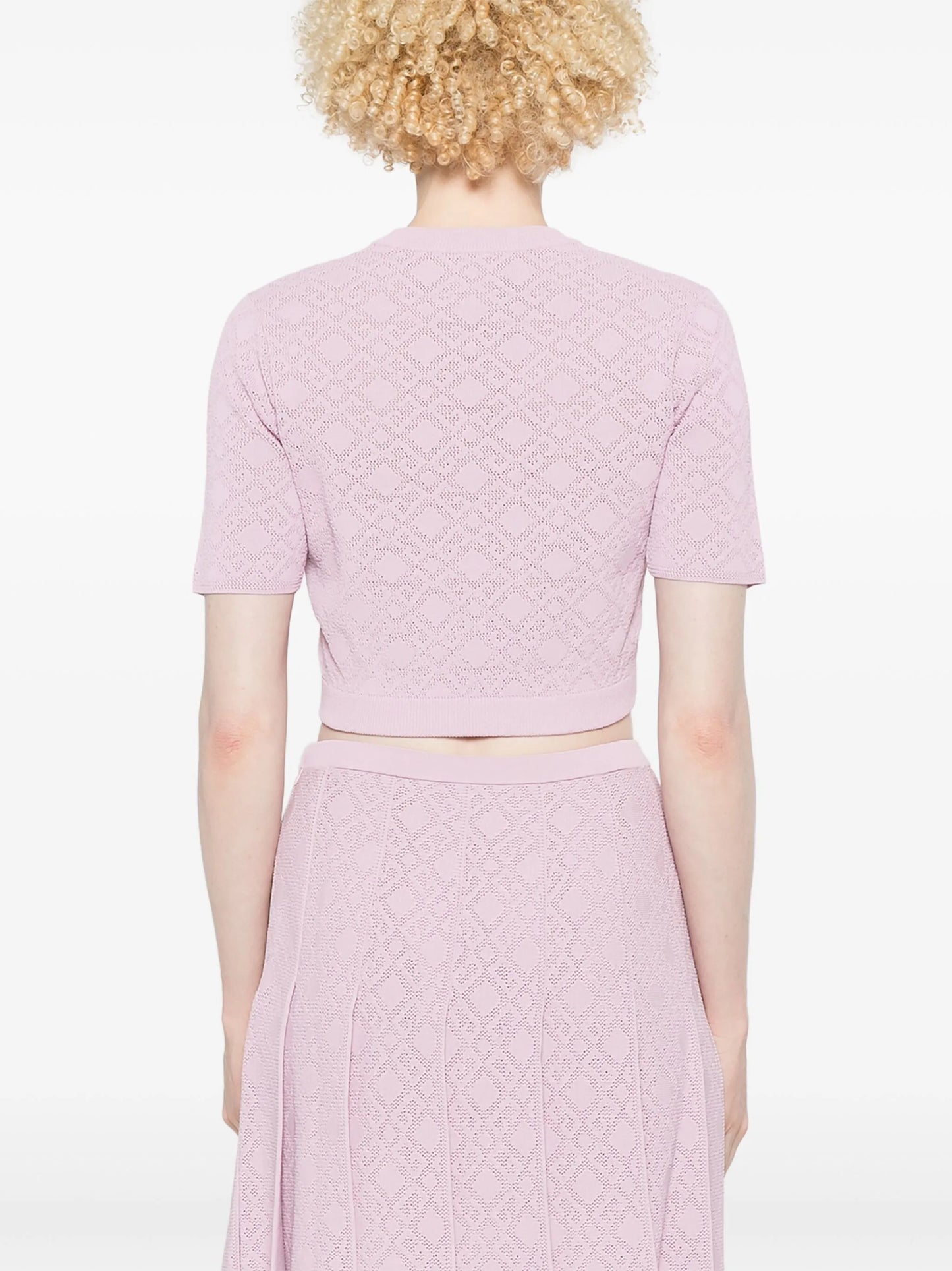 logo-knit crop top
