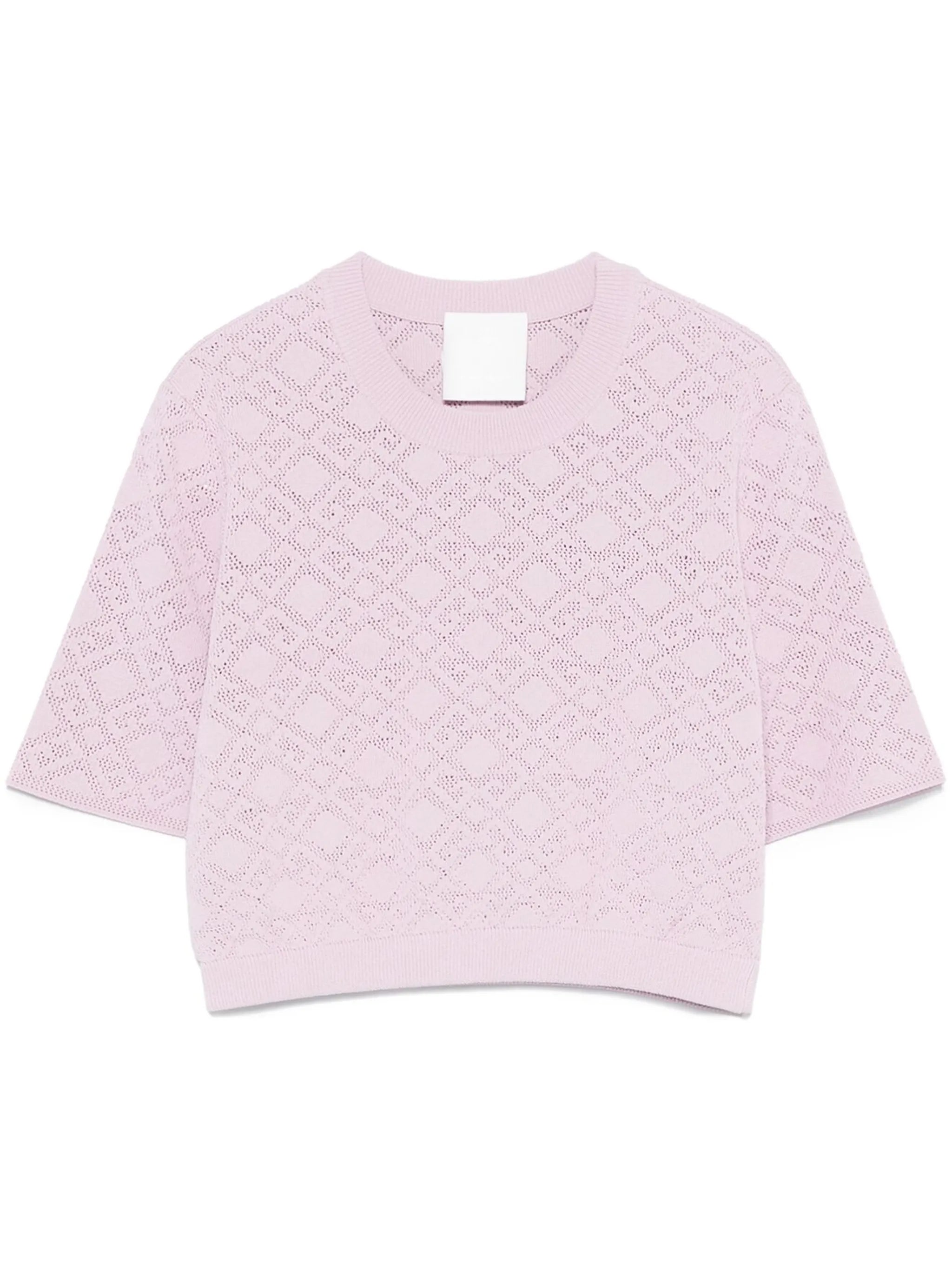 logo-knit crop top