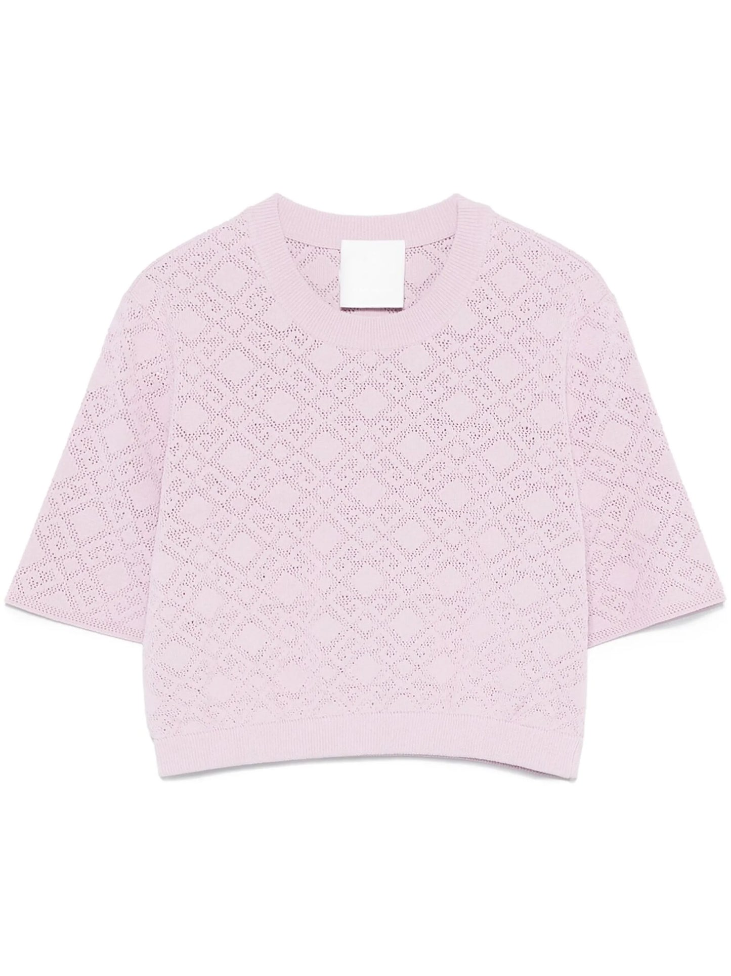logo-knit crop top