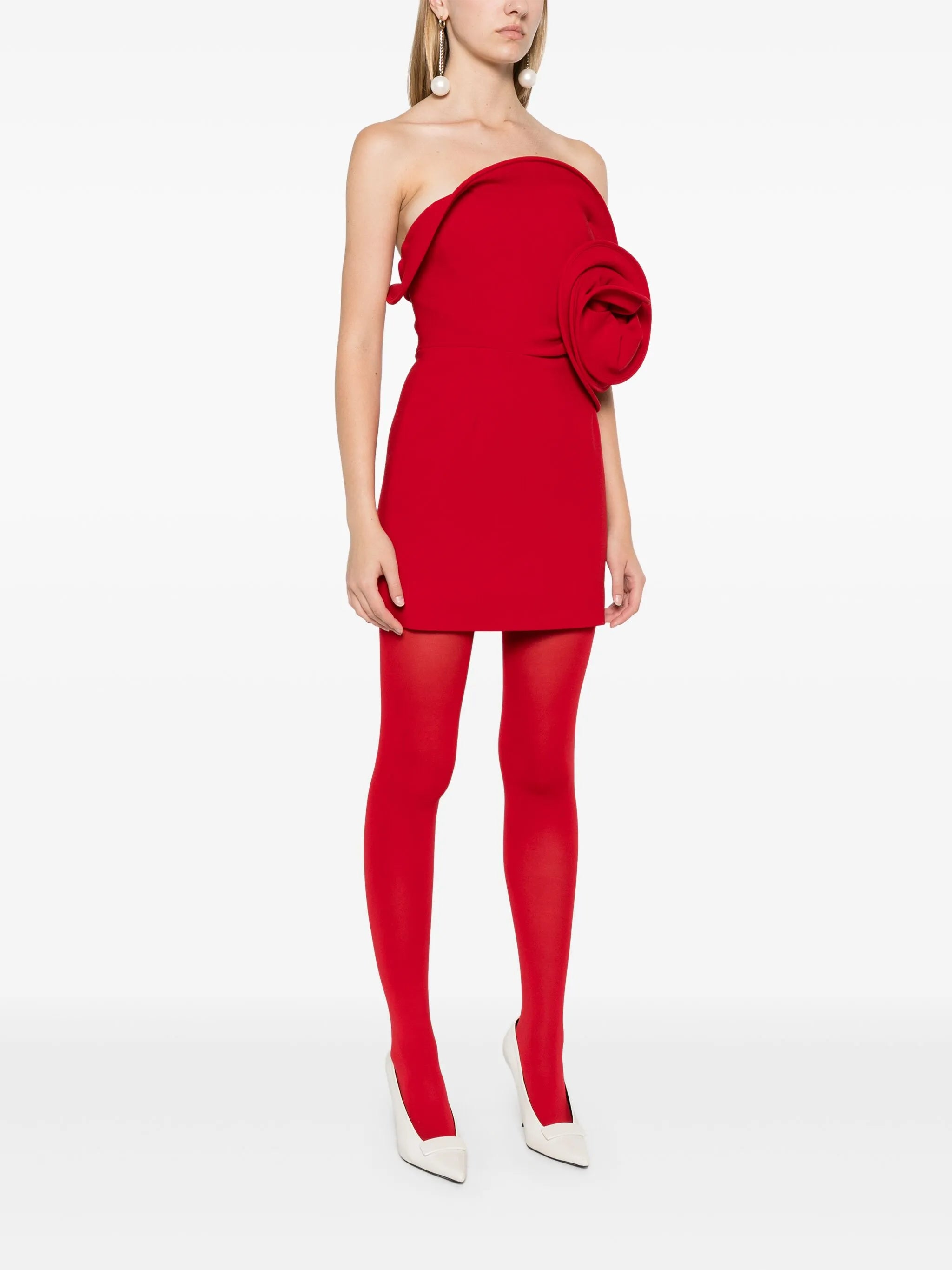 Sculptural Rose mini dress