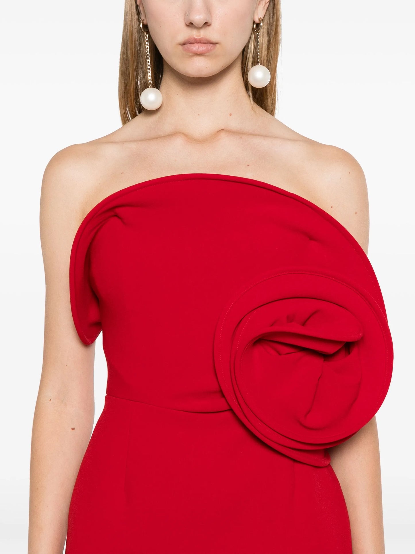 Sculptural Rose mini dress