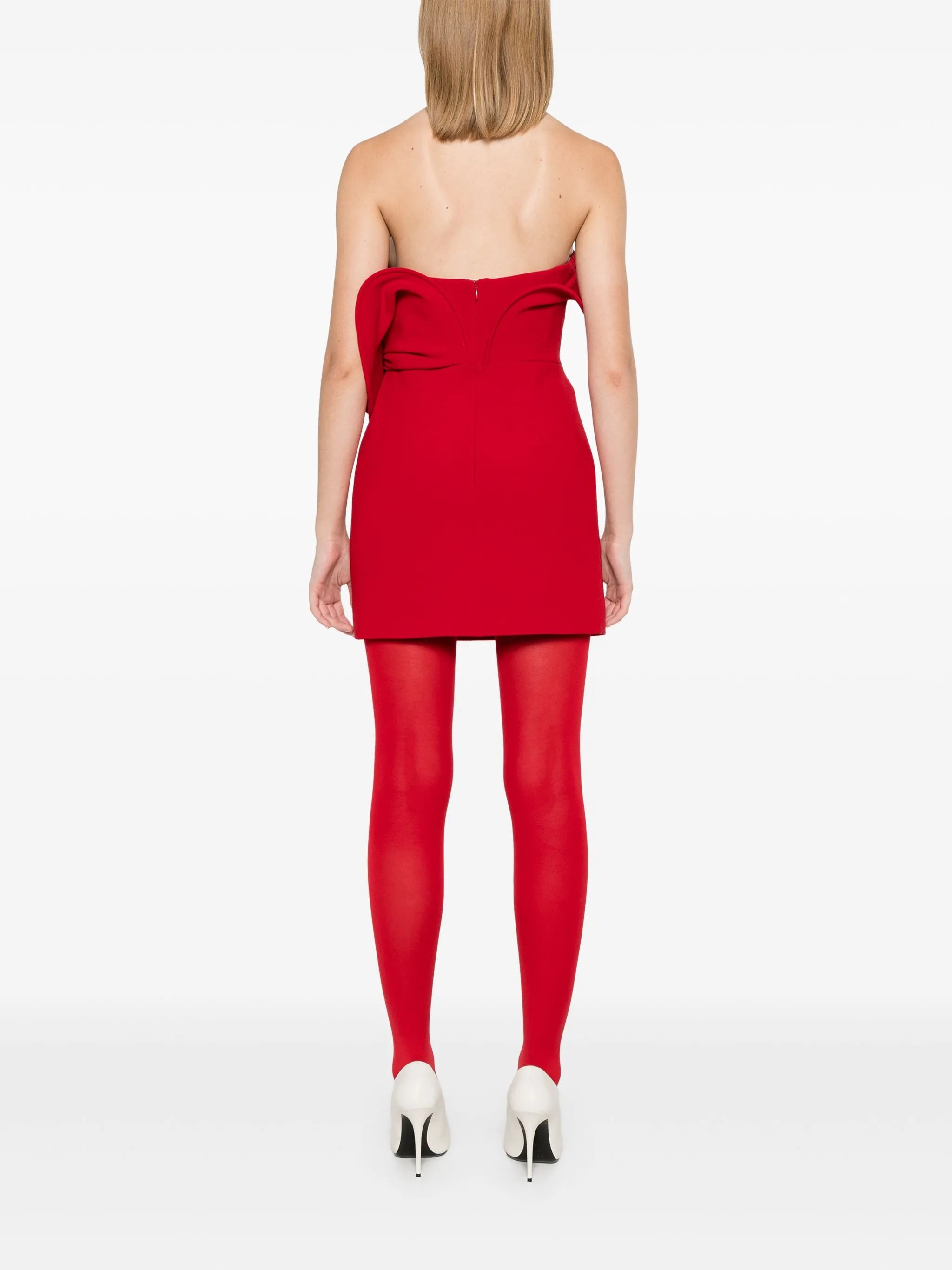 Sculptural Rose mini dress