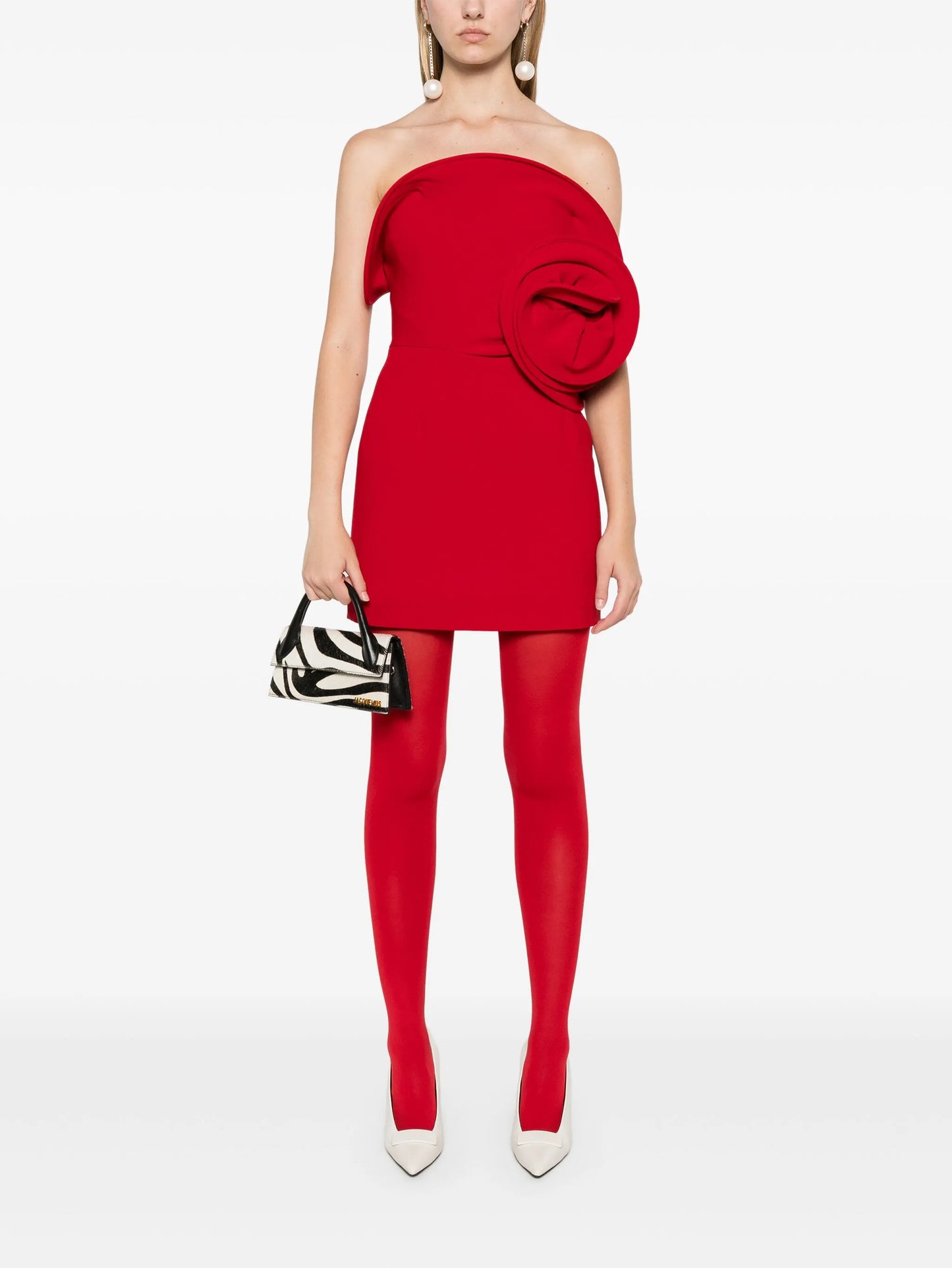 Sculptural Rose mini dress