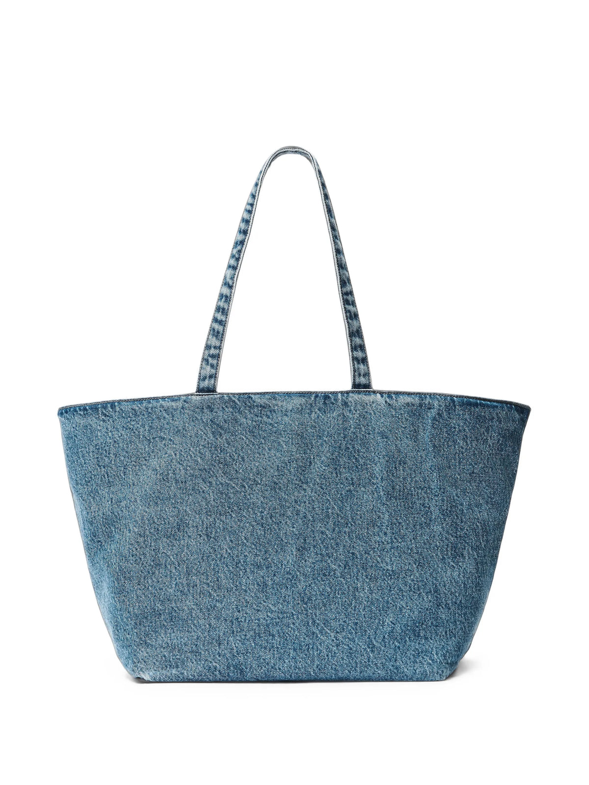 denim punch tote