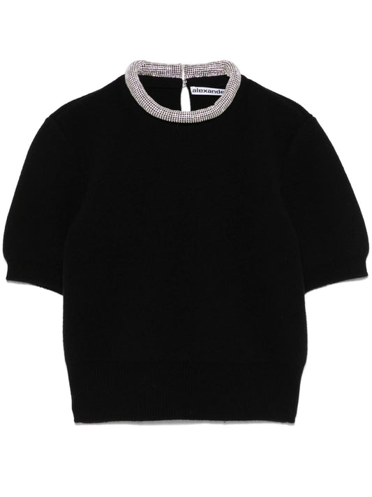 crystal-embellished T-shirt