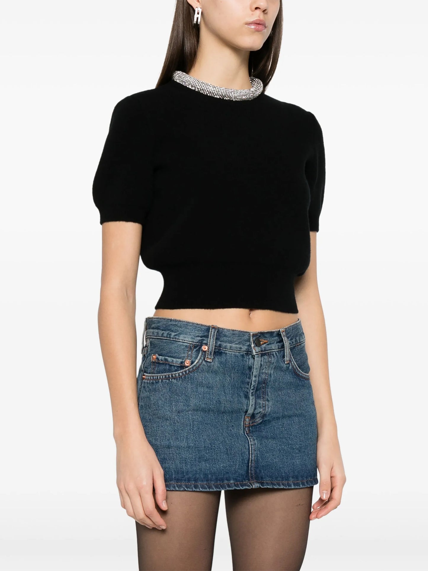 crystal-embellished T-shirt