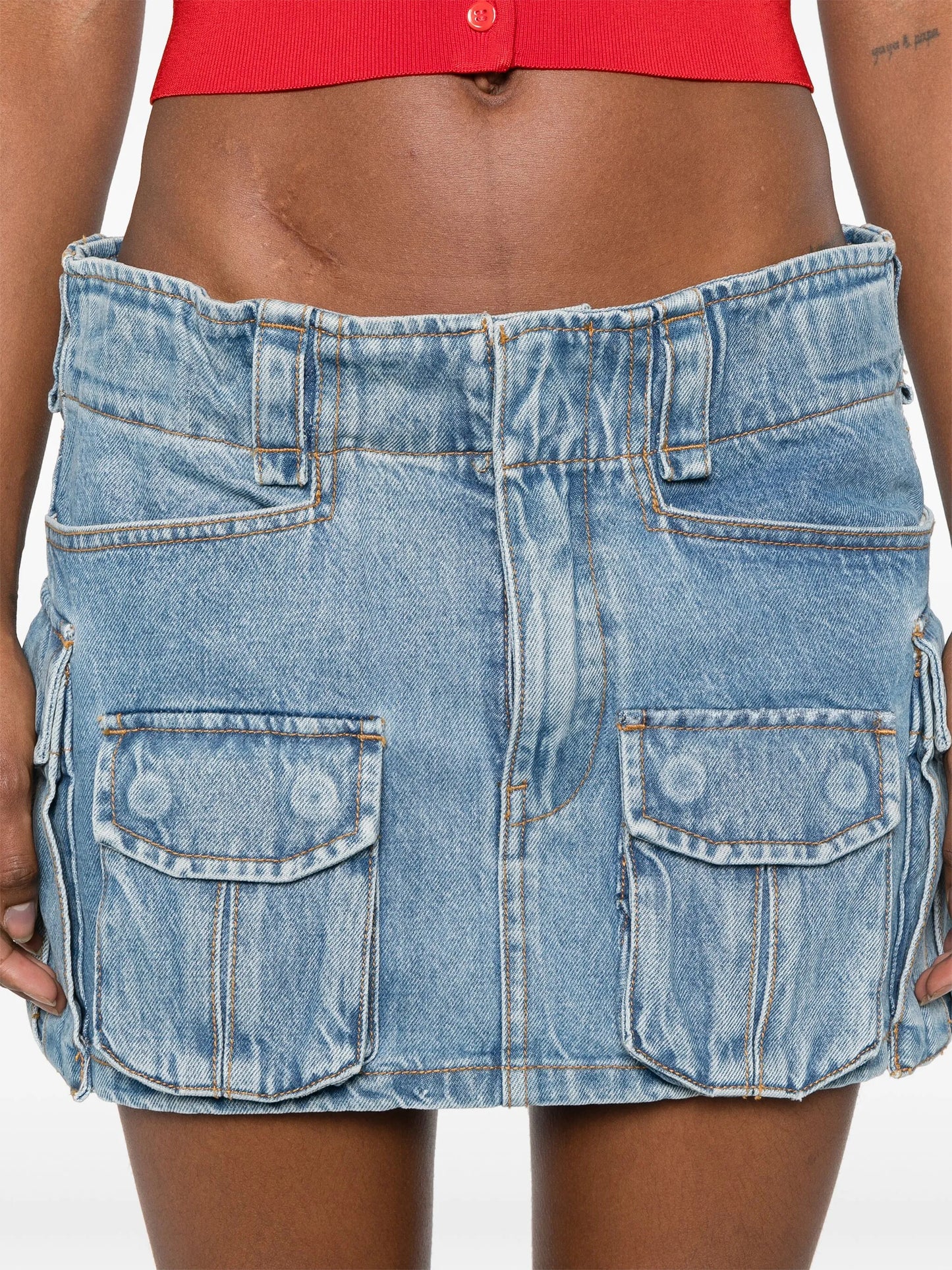 mid-rise mini skirt