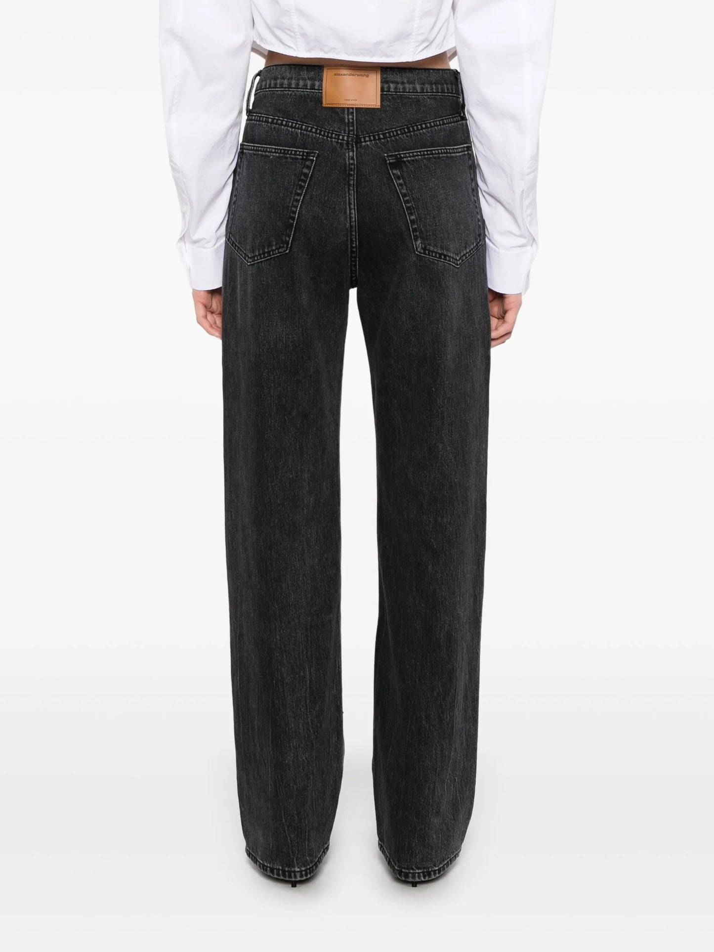 cut out-logo jeans