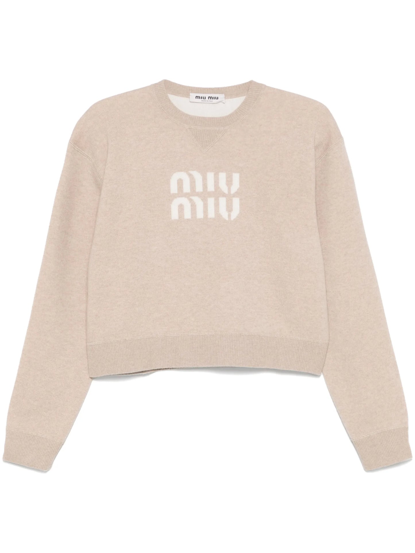 logo-intarsia sweater