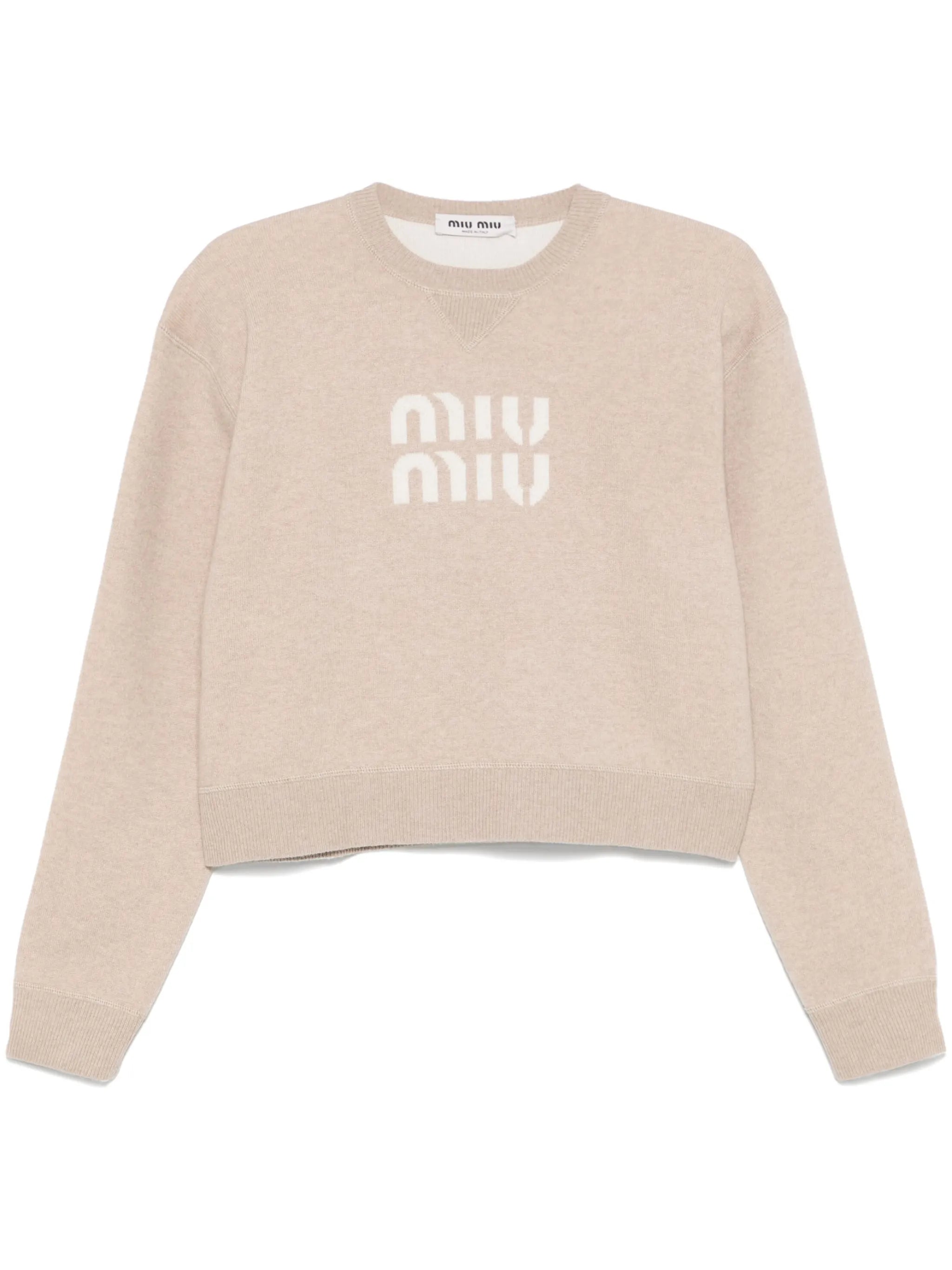 logo-intarsia sweater