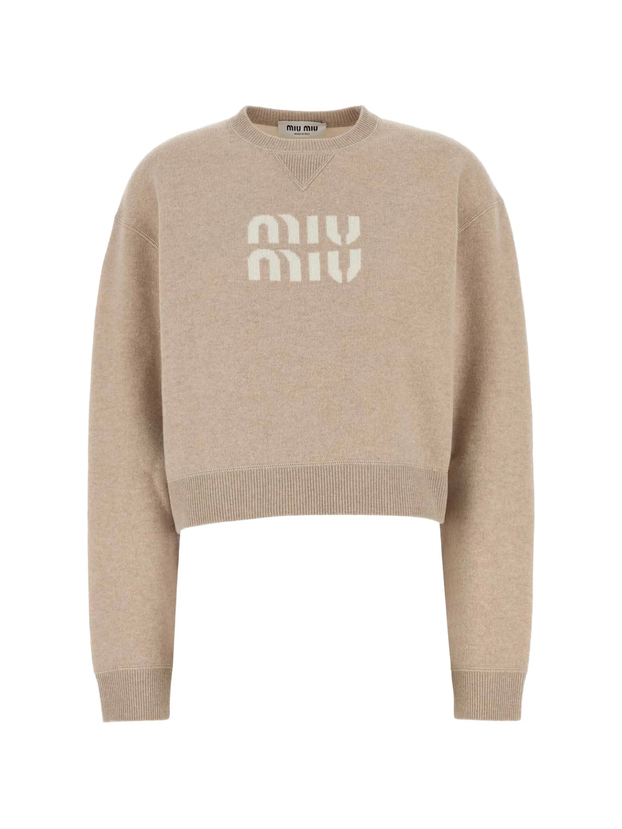 logo-intarsia cashmere sweater