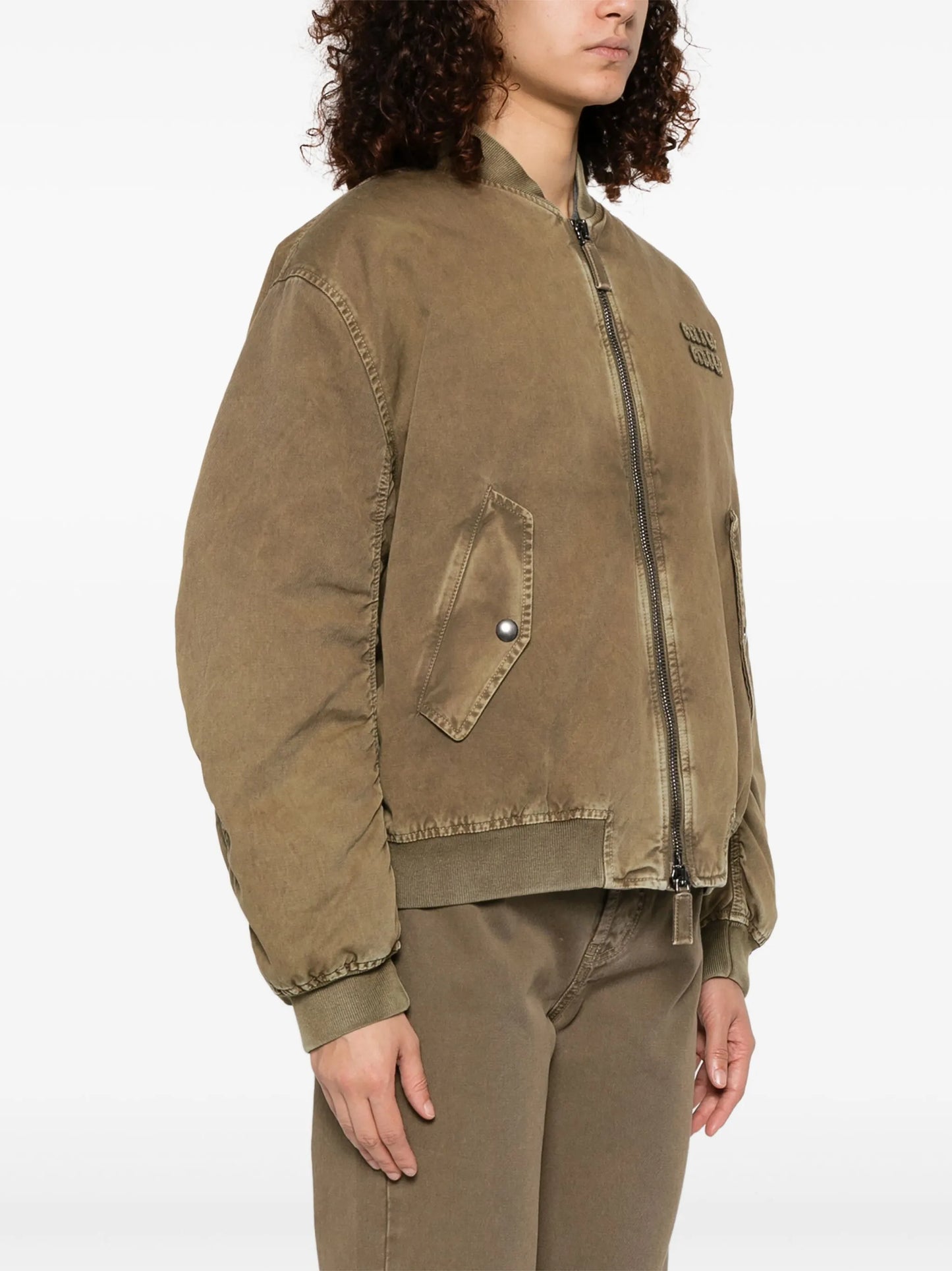 gabardine bomber jacket