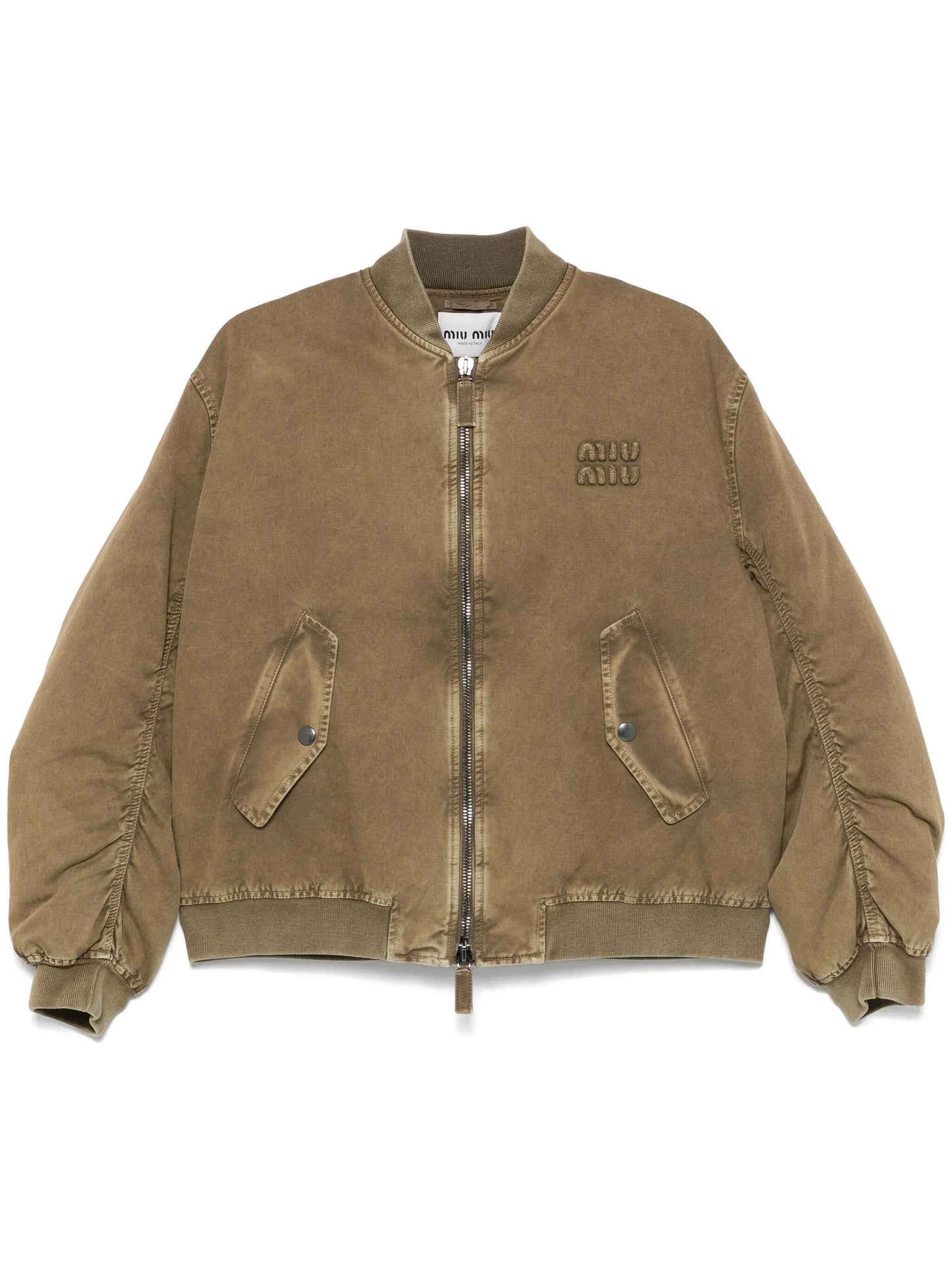 gabardine bomber jacket