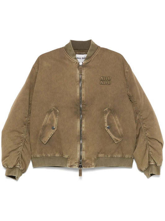 gabardine bomber jacket