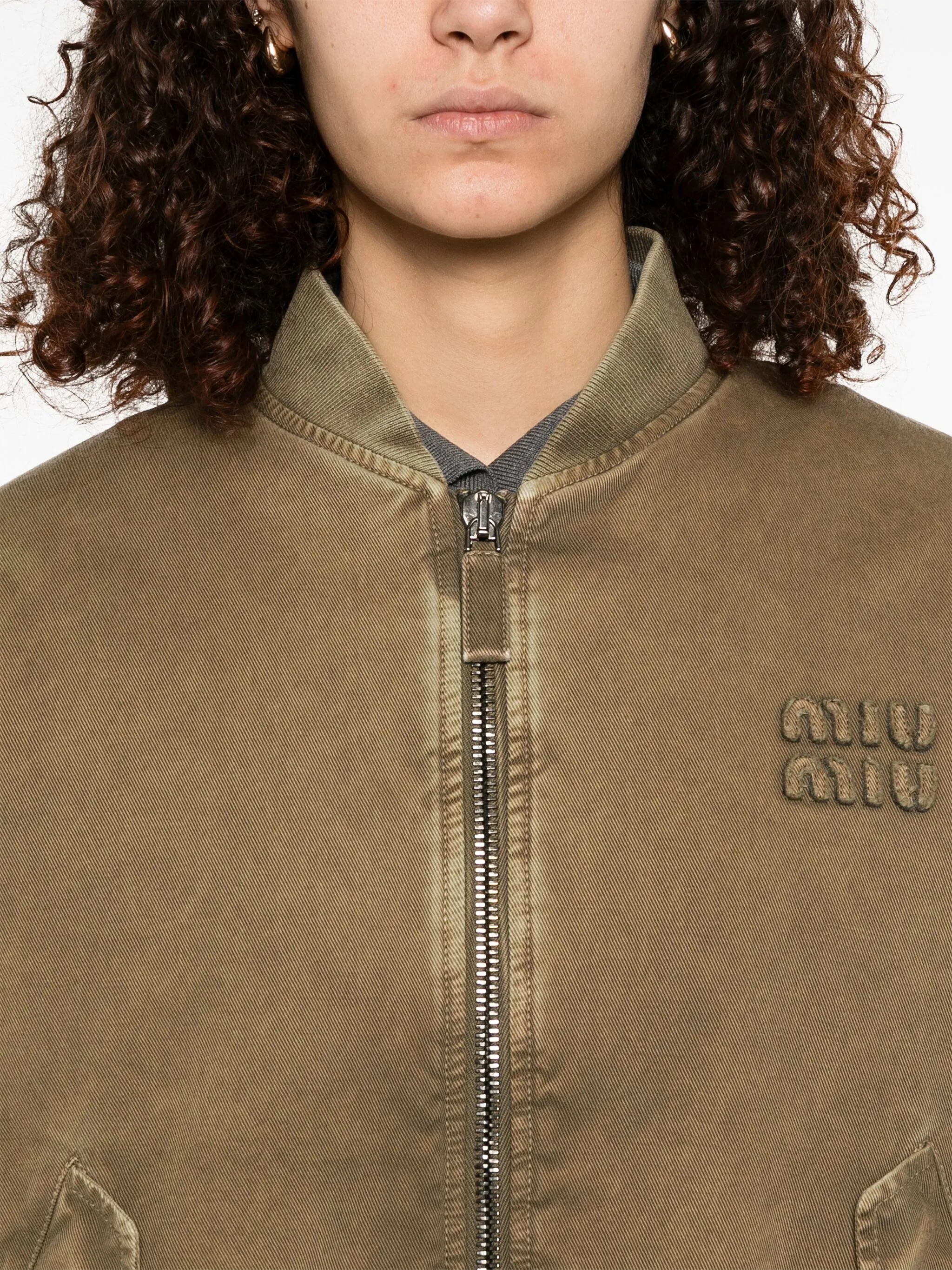 gabardine bomber jacket