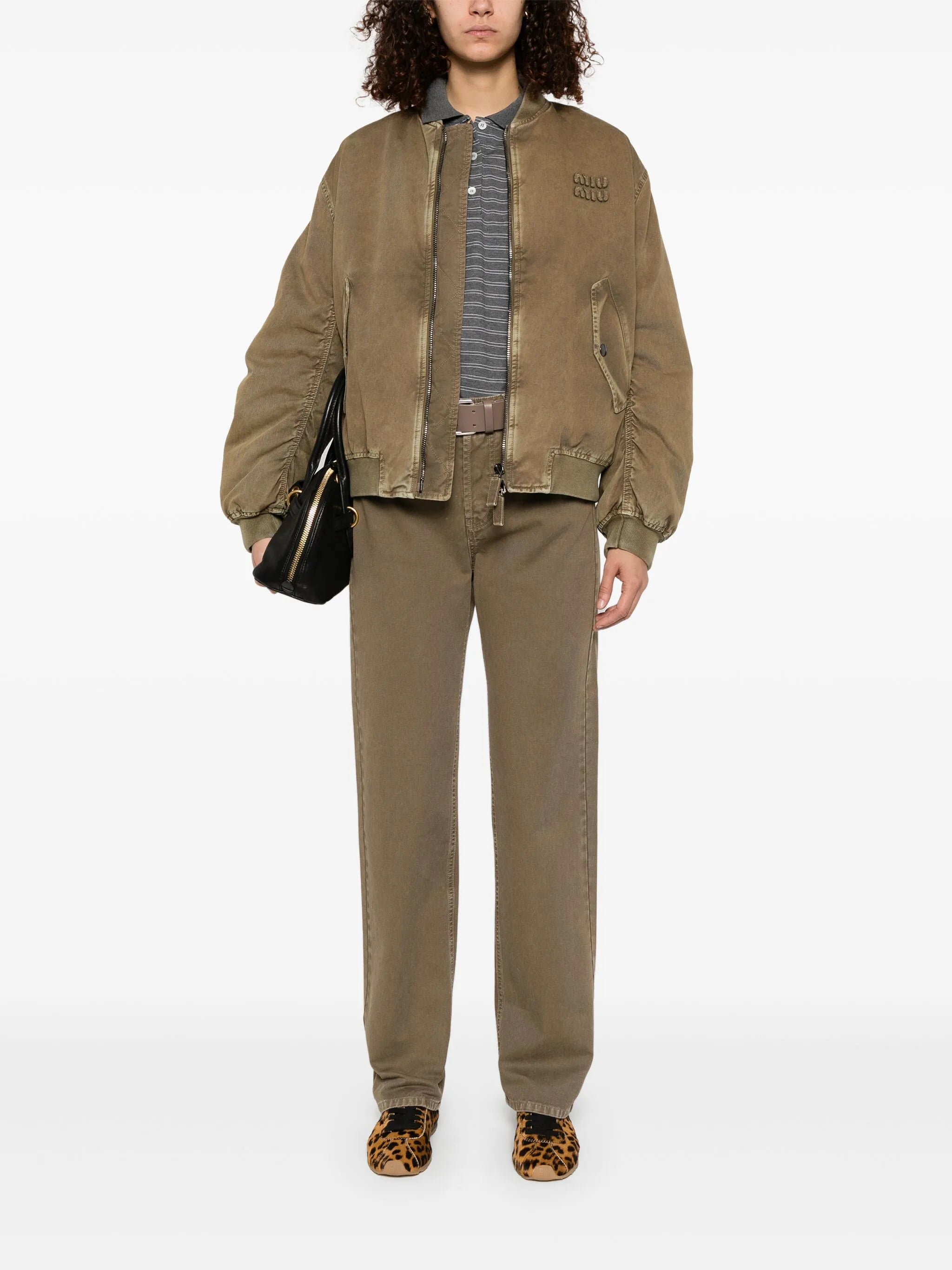 gabardine bomber jacket