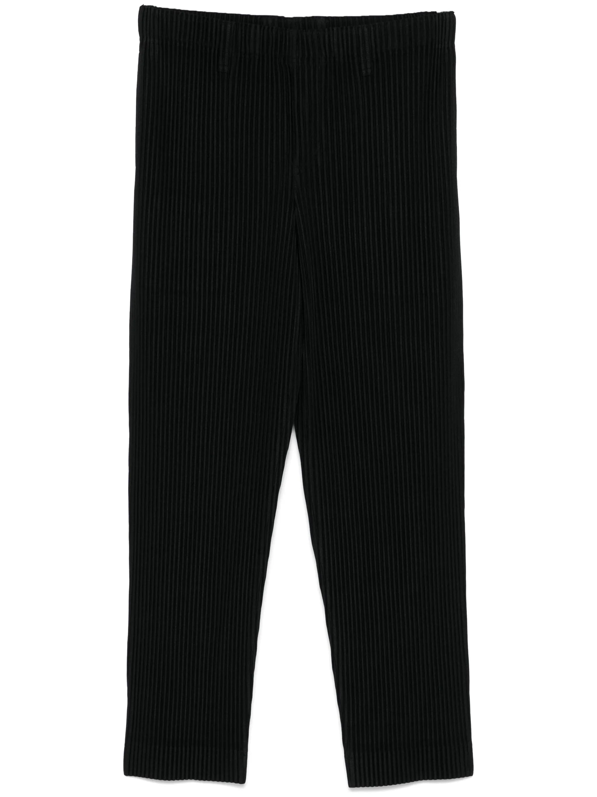 plissé-effect trousers