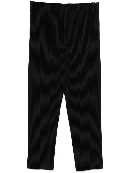 plissé-effect trousers