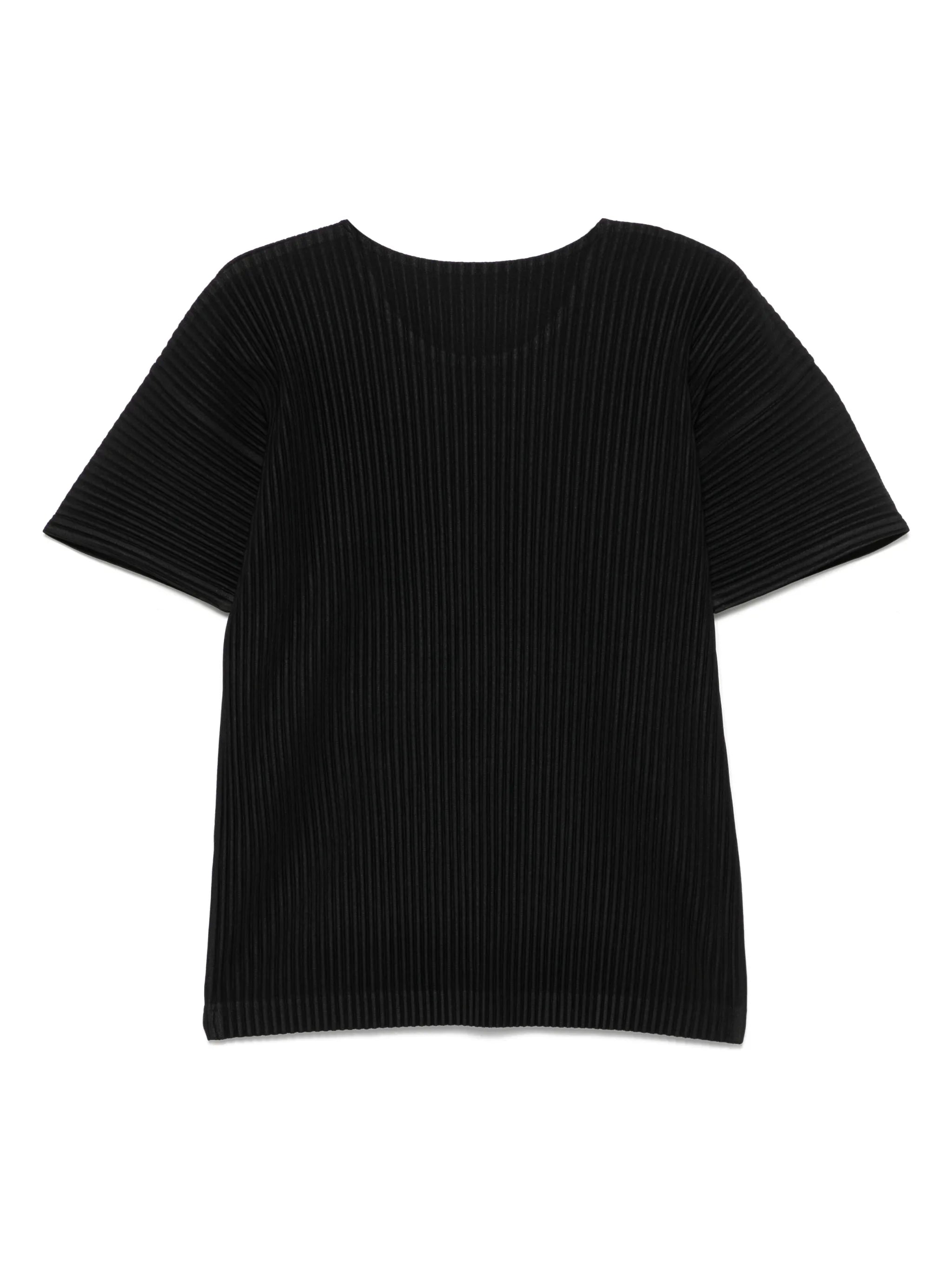 plissé-effect T-shirt
