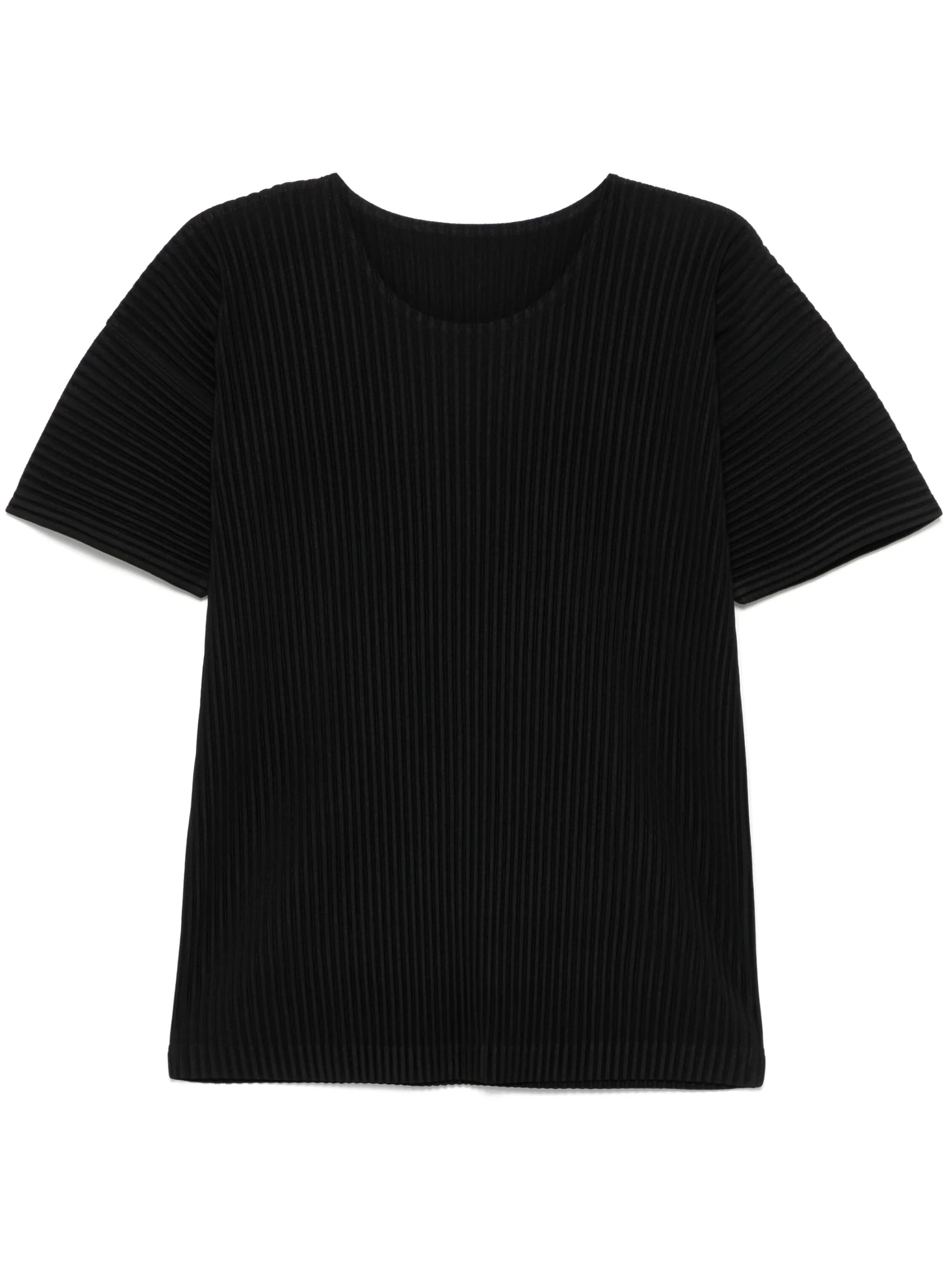 plissé-effect T-shirt