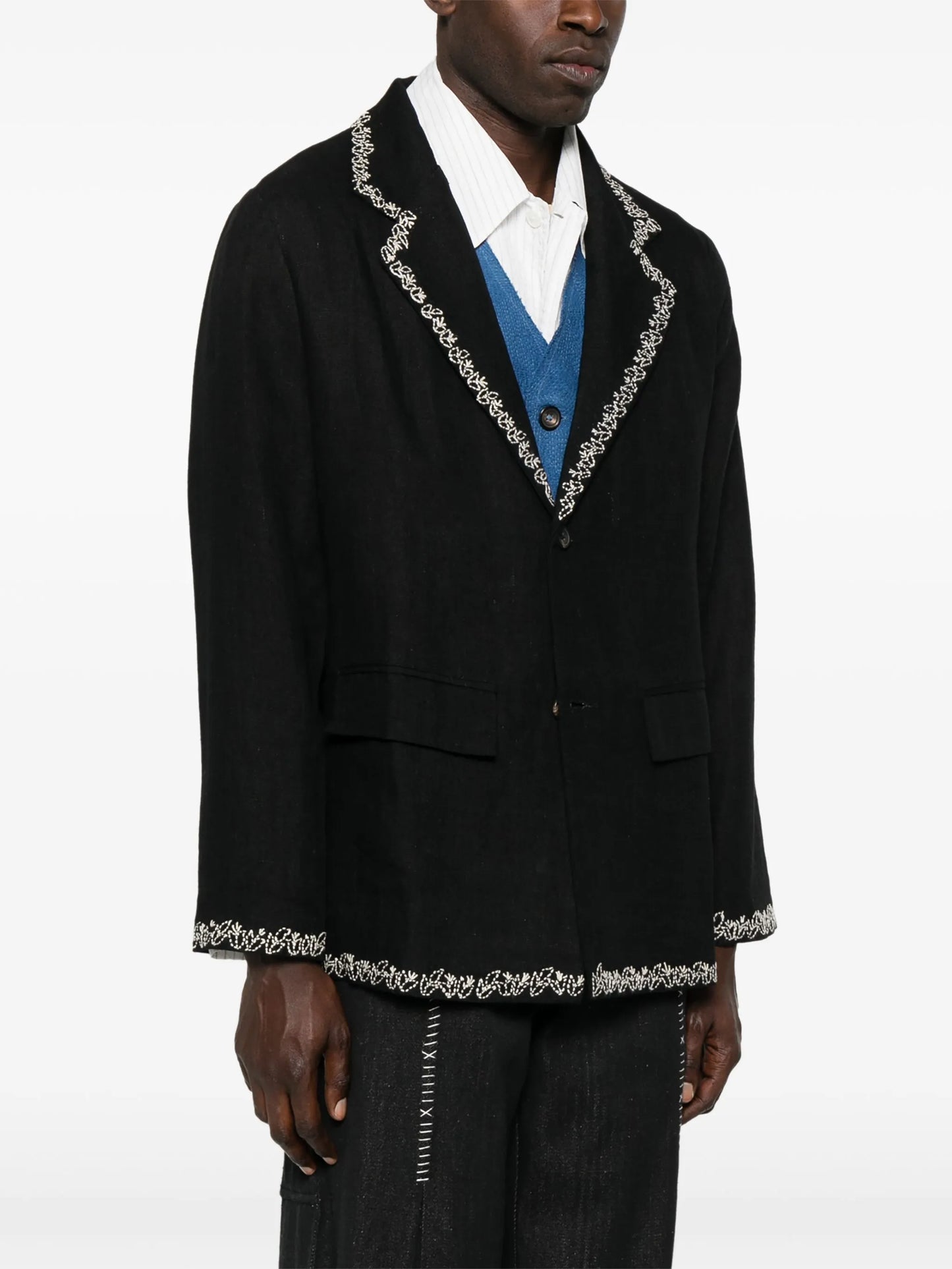 embroidered blazer