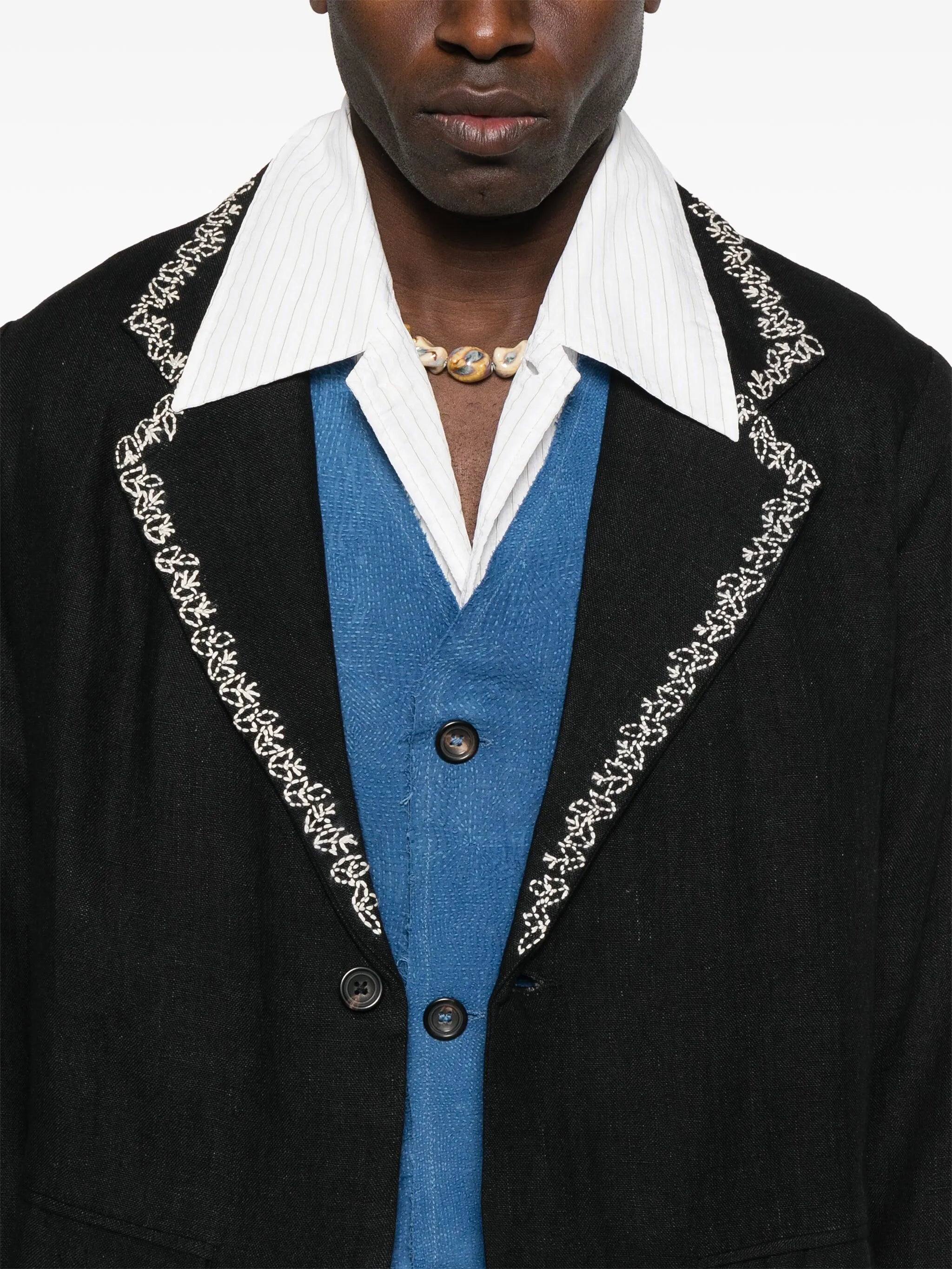 embroidered blazer