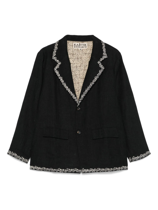 embroidered blazer