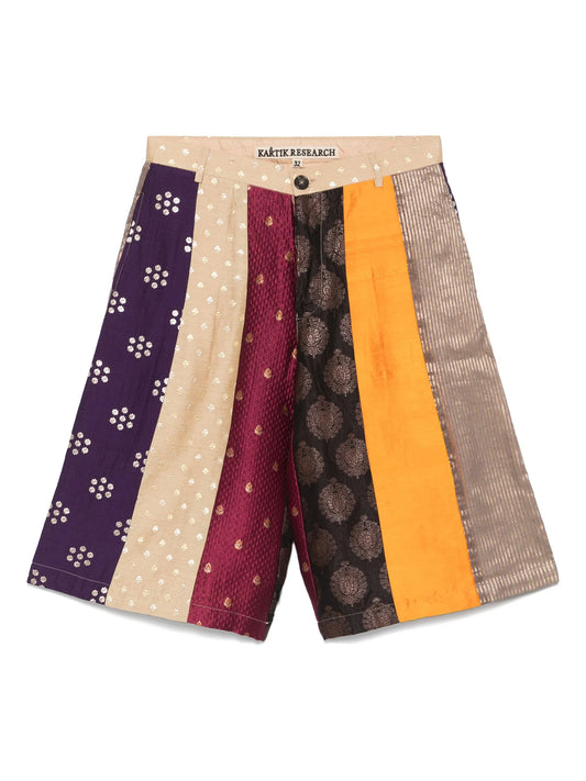 patterned-jacquard shorts
