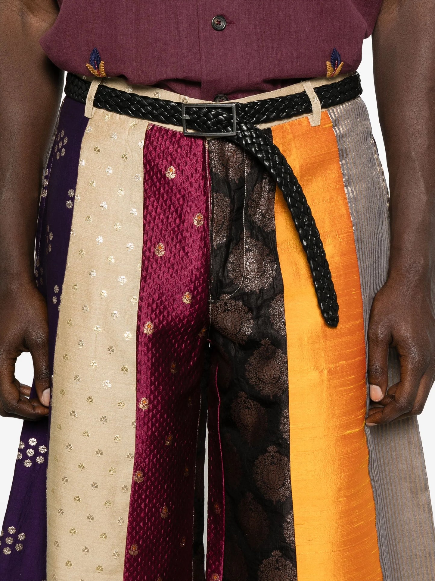 patterned-jacquard shorts