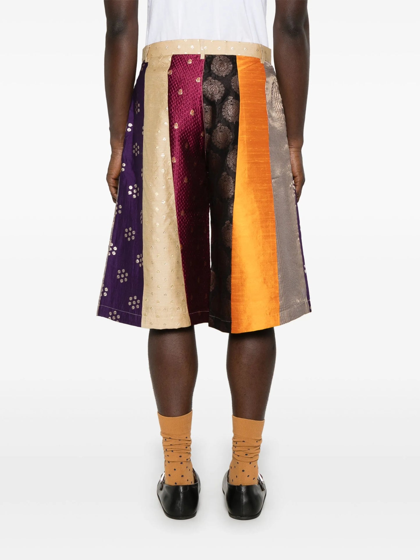patterned-jacquard shorts