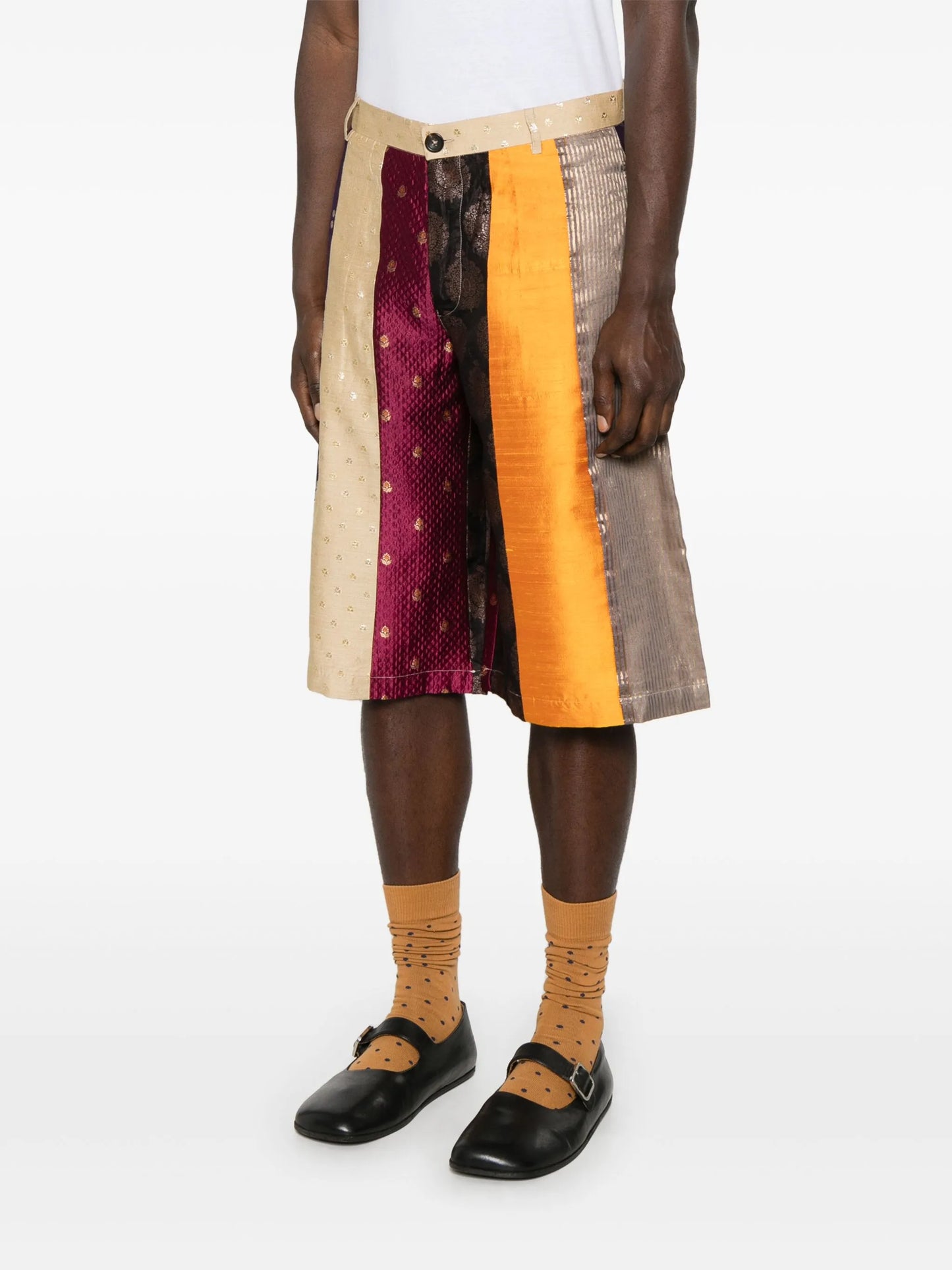 patterned-jacquard shorts