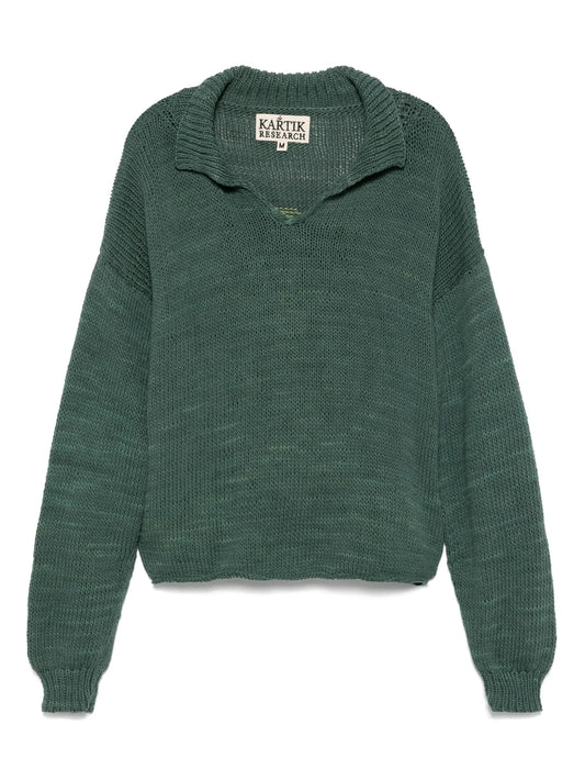logo-intarsia sweater