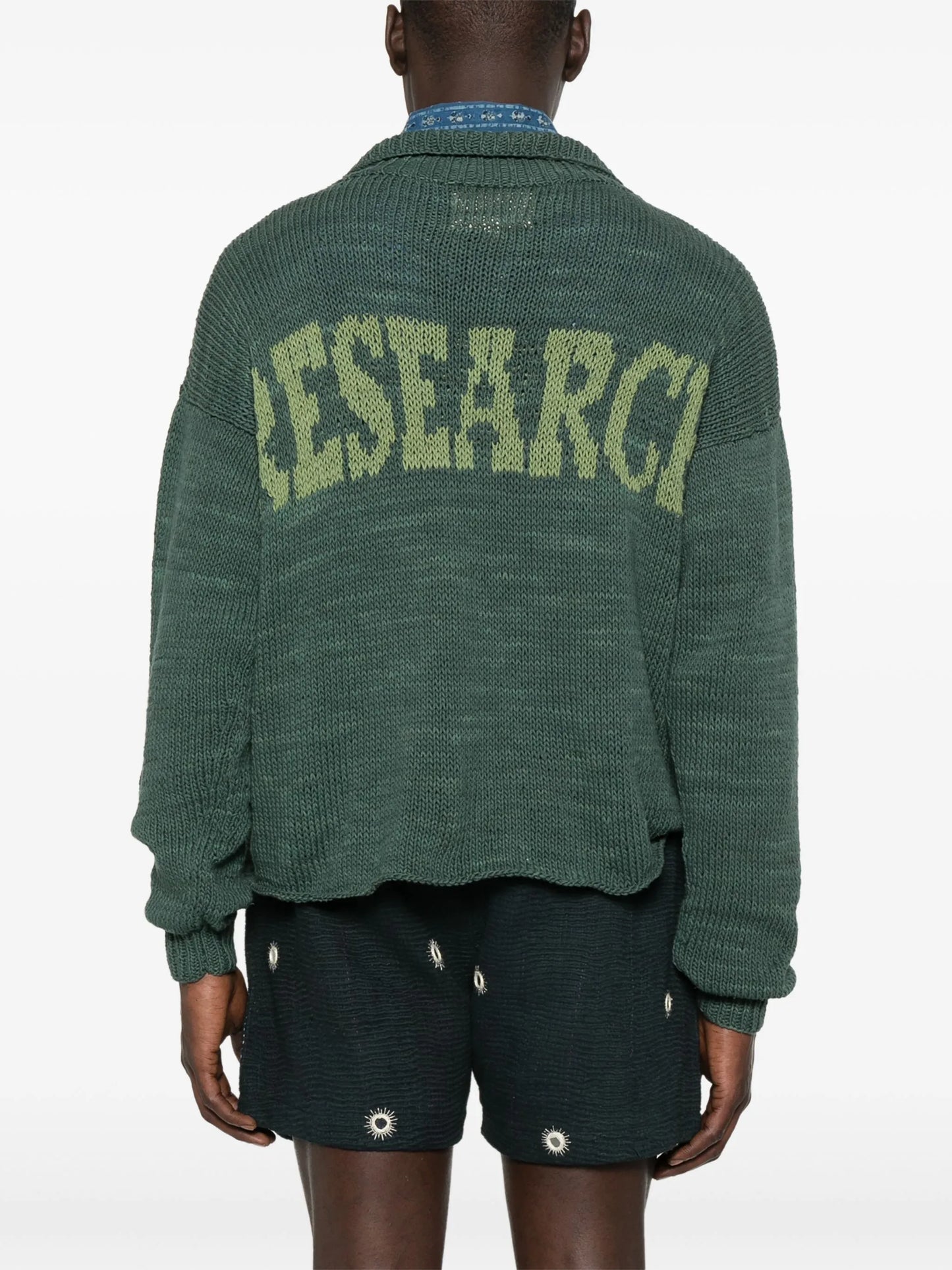 logo-intarsia sweater