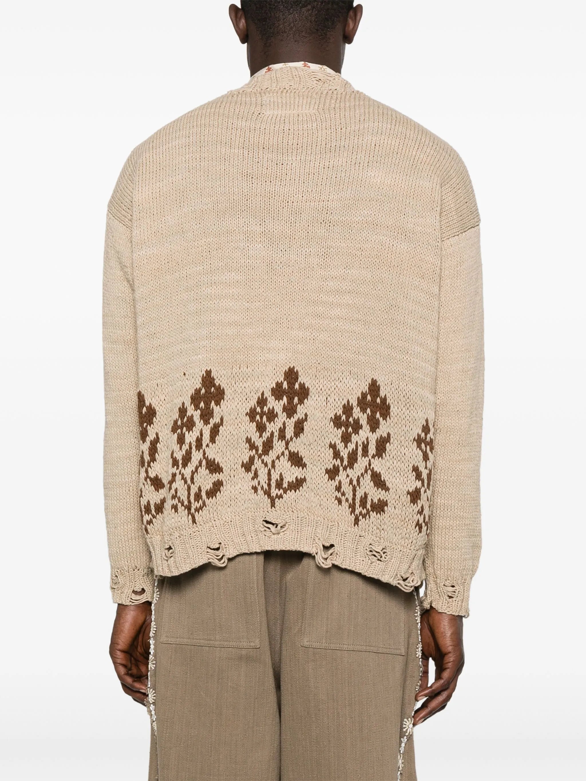 intarsia-knit cardigan