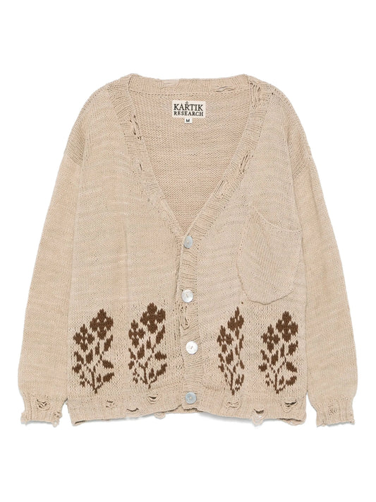 intarsia-knit cardigan