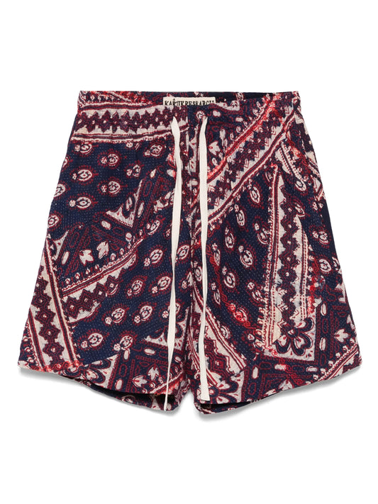 patchwork-design shorts