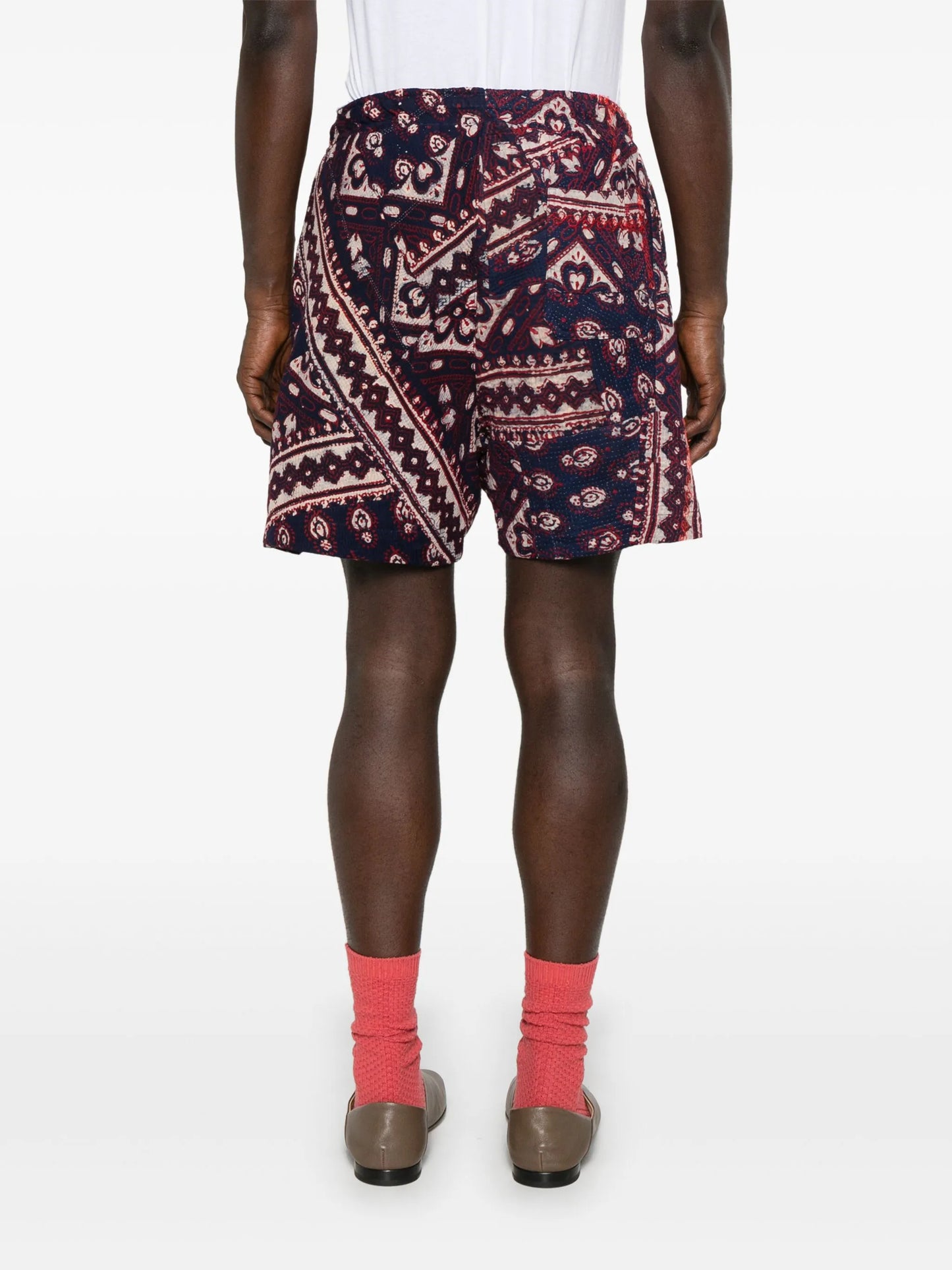 patchwork-design shorts