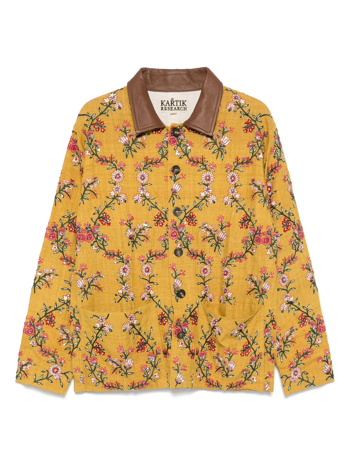 floral-embroidery jacket