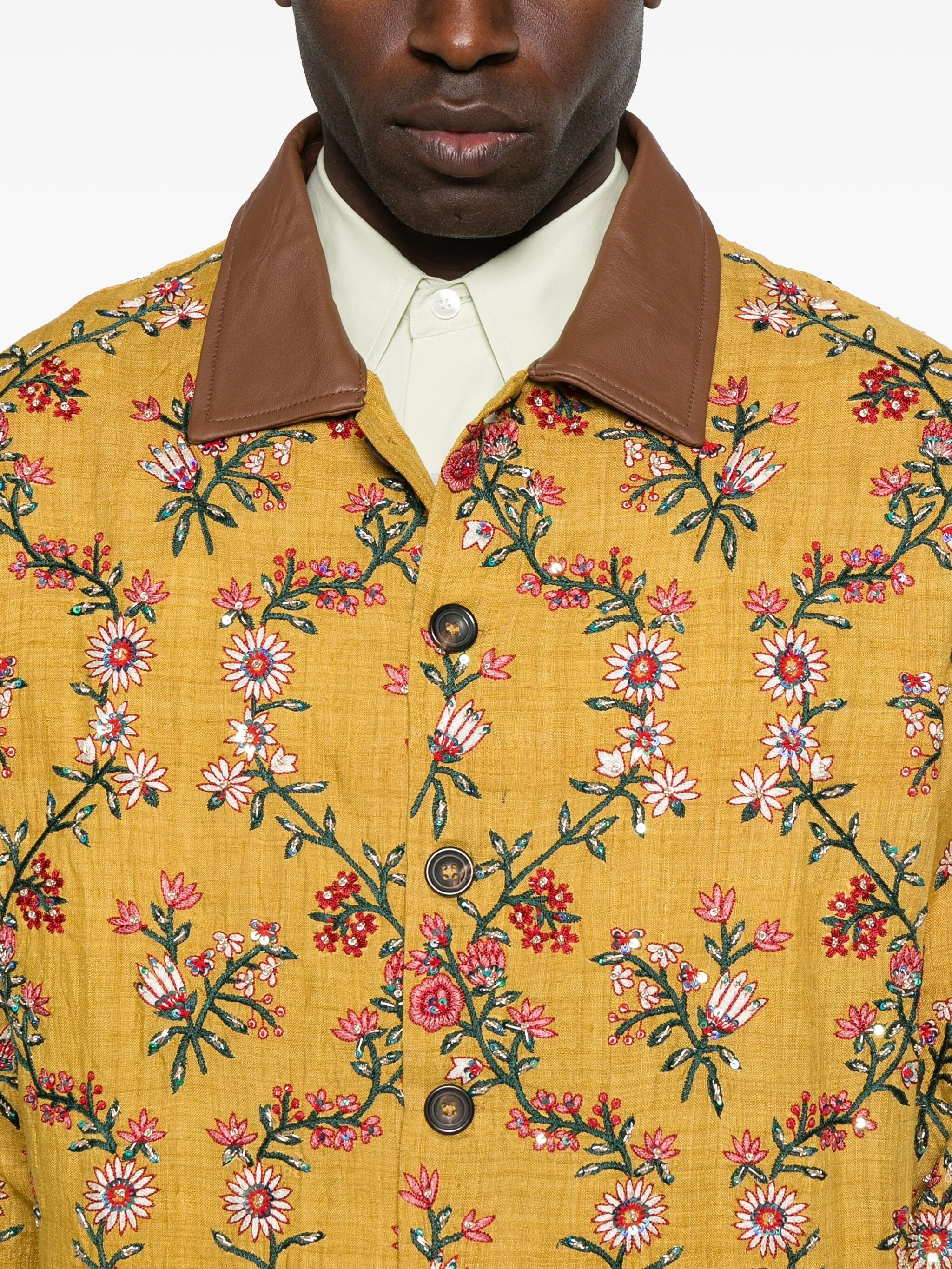 floral-embroidery jacket