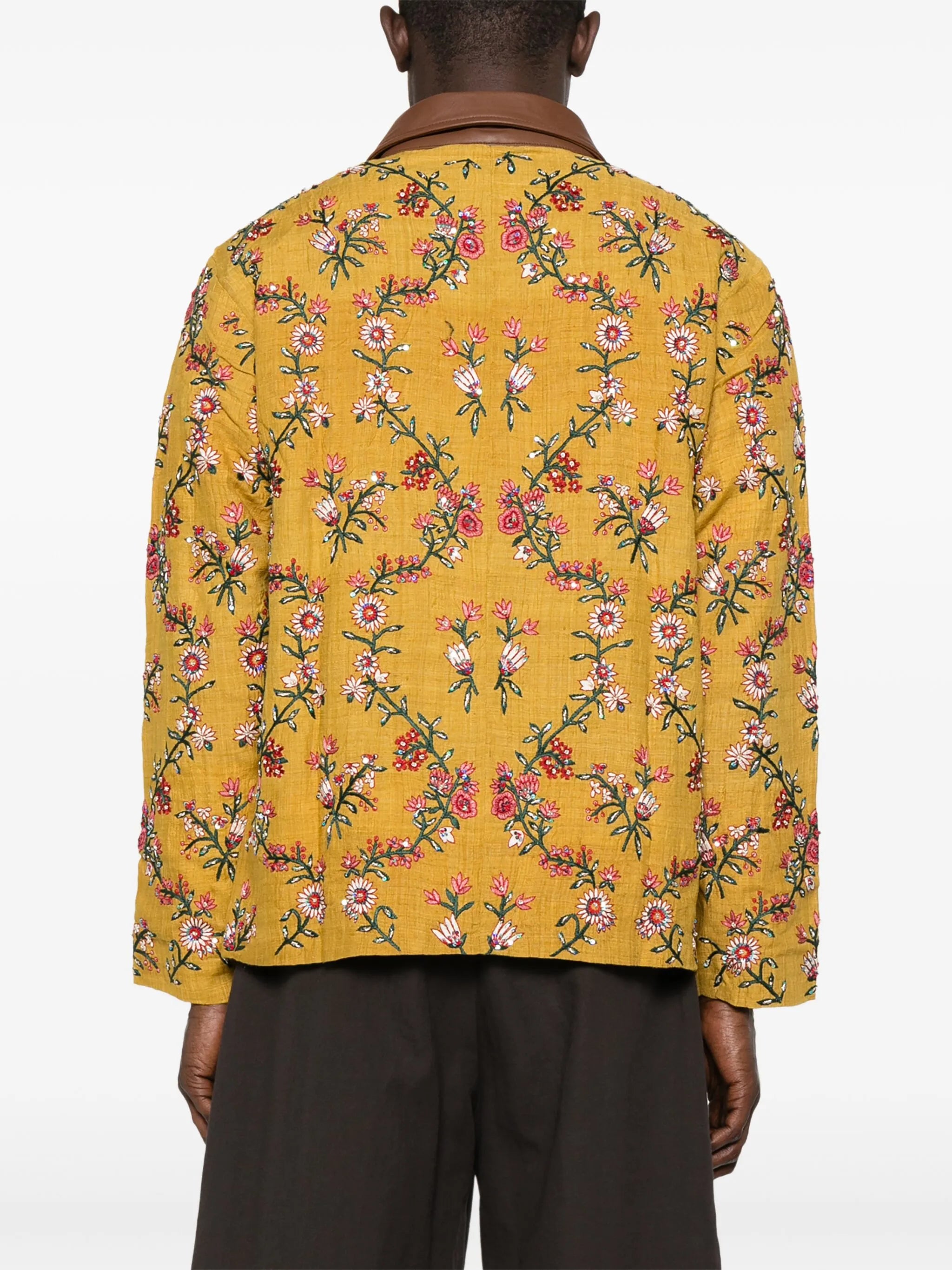floral-embroidery jacket