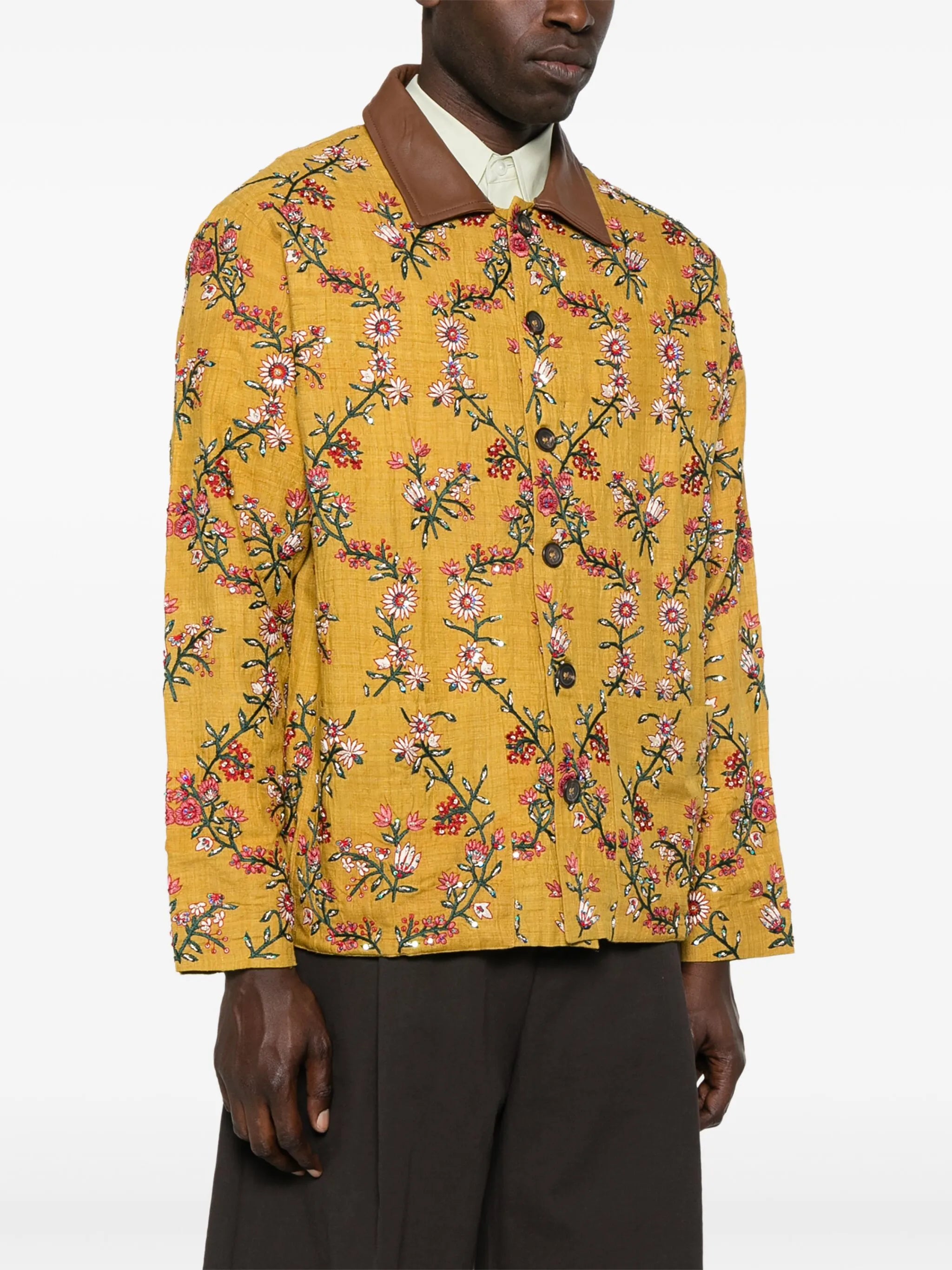 floral-embroidery jacket